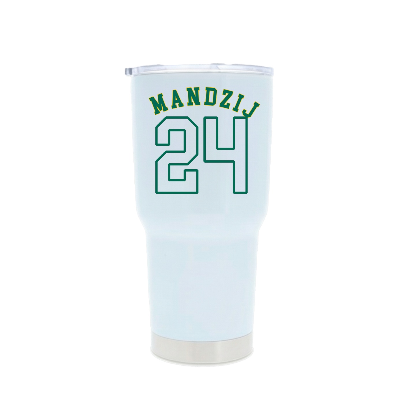 30oz Stainless Steel Tumbler — Shirsey Arch in White