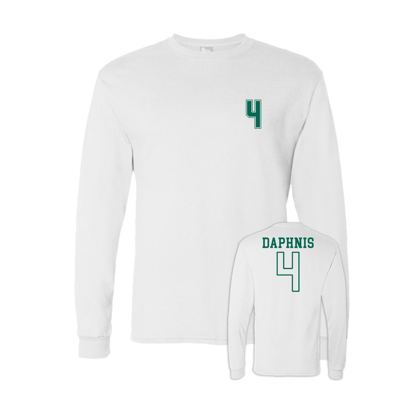Long Sleeve Tee — Chest Back in White