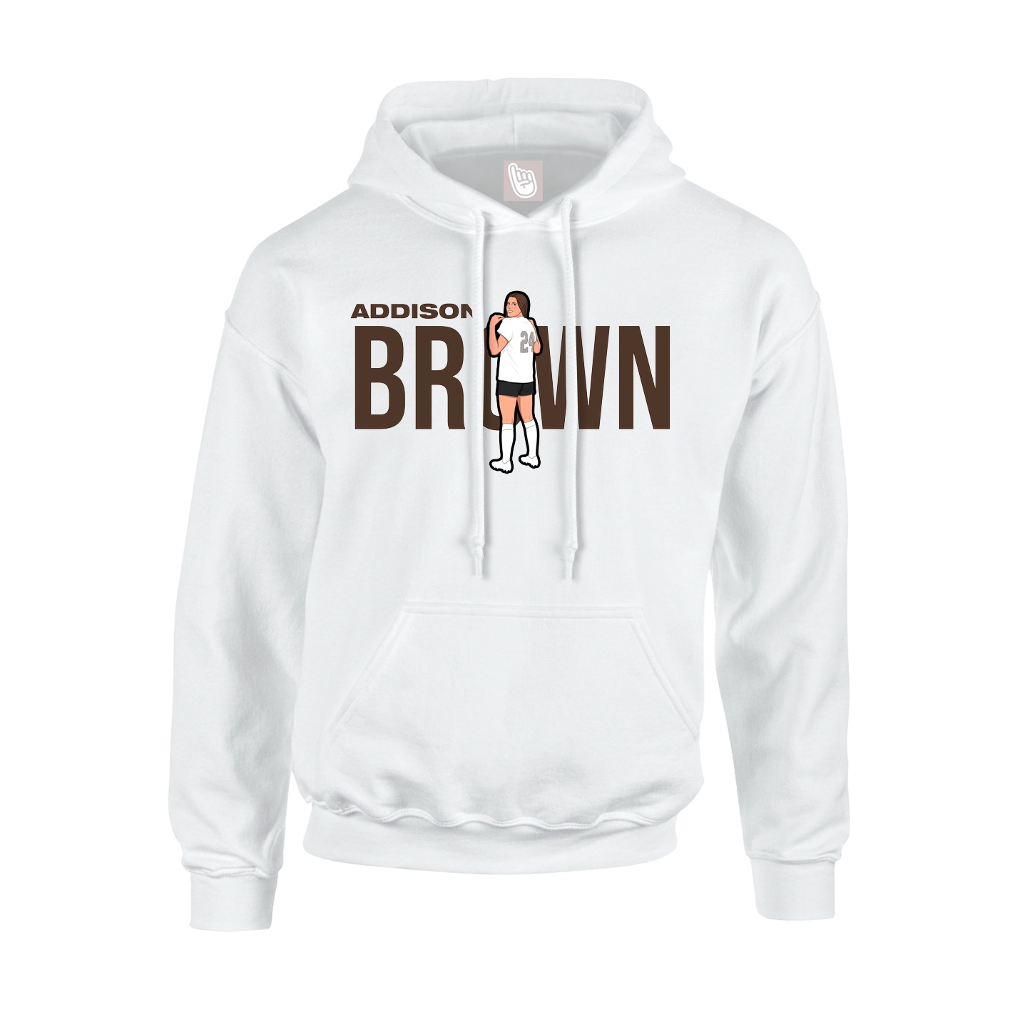 Youth Hoodie — Player Name in White