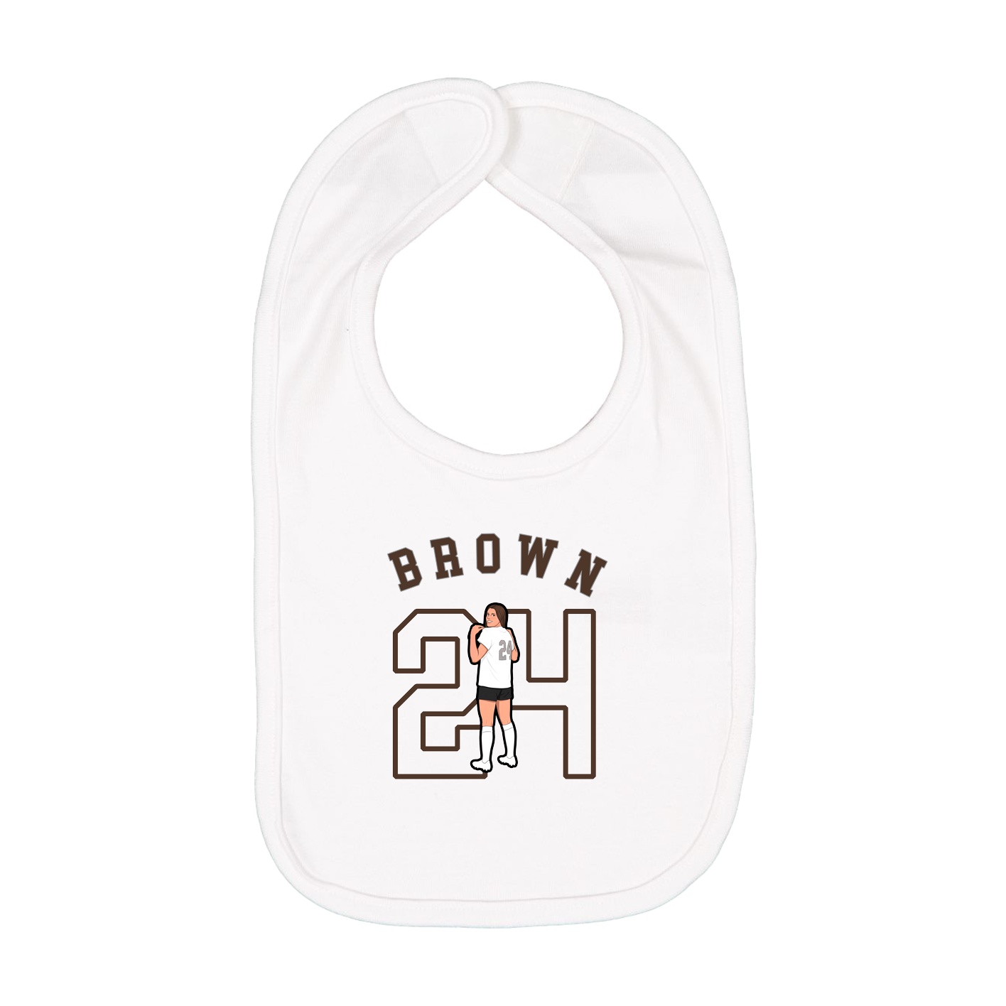 Infant Bib — Shirsey Arch in White