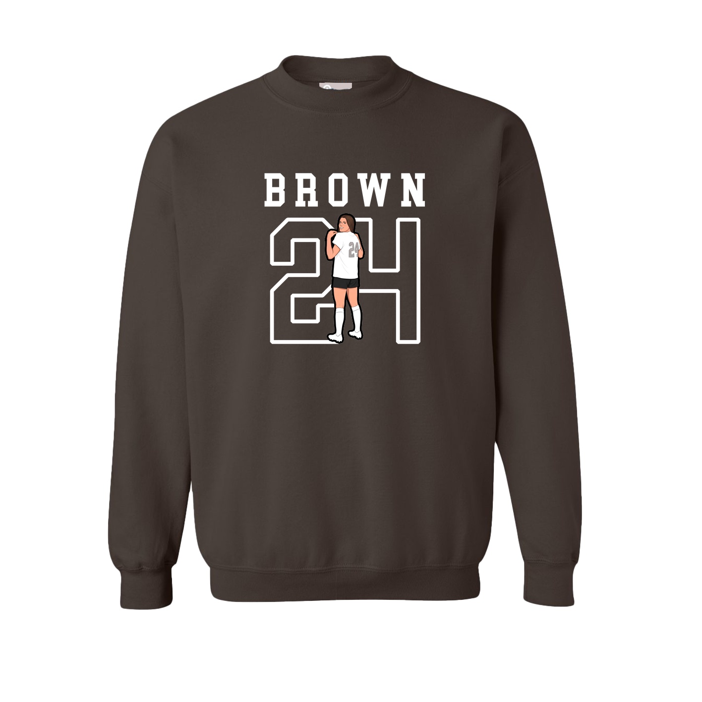 Fleece Crew — Shirsey in Brown
