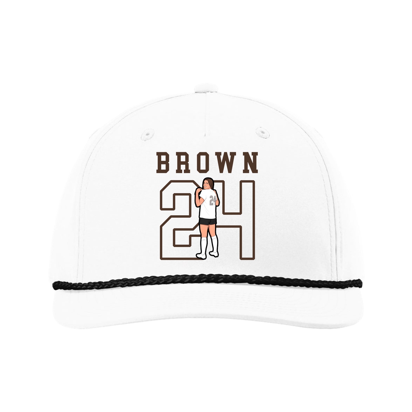 Five-Panel Classic Rope Cap — Shirsey in White