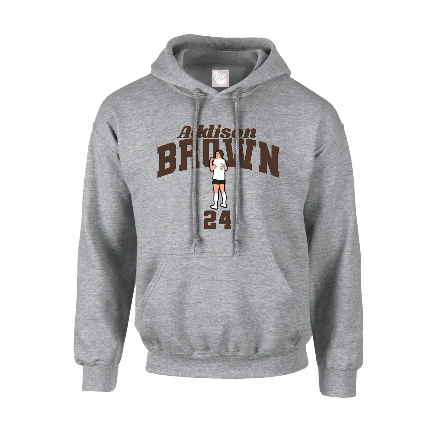 Youth Hoodie — Signature Arch in Grey