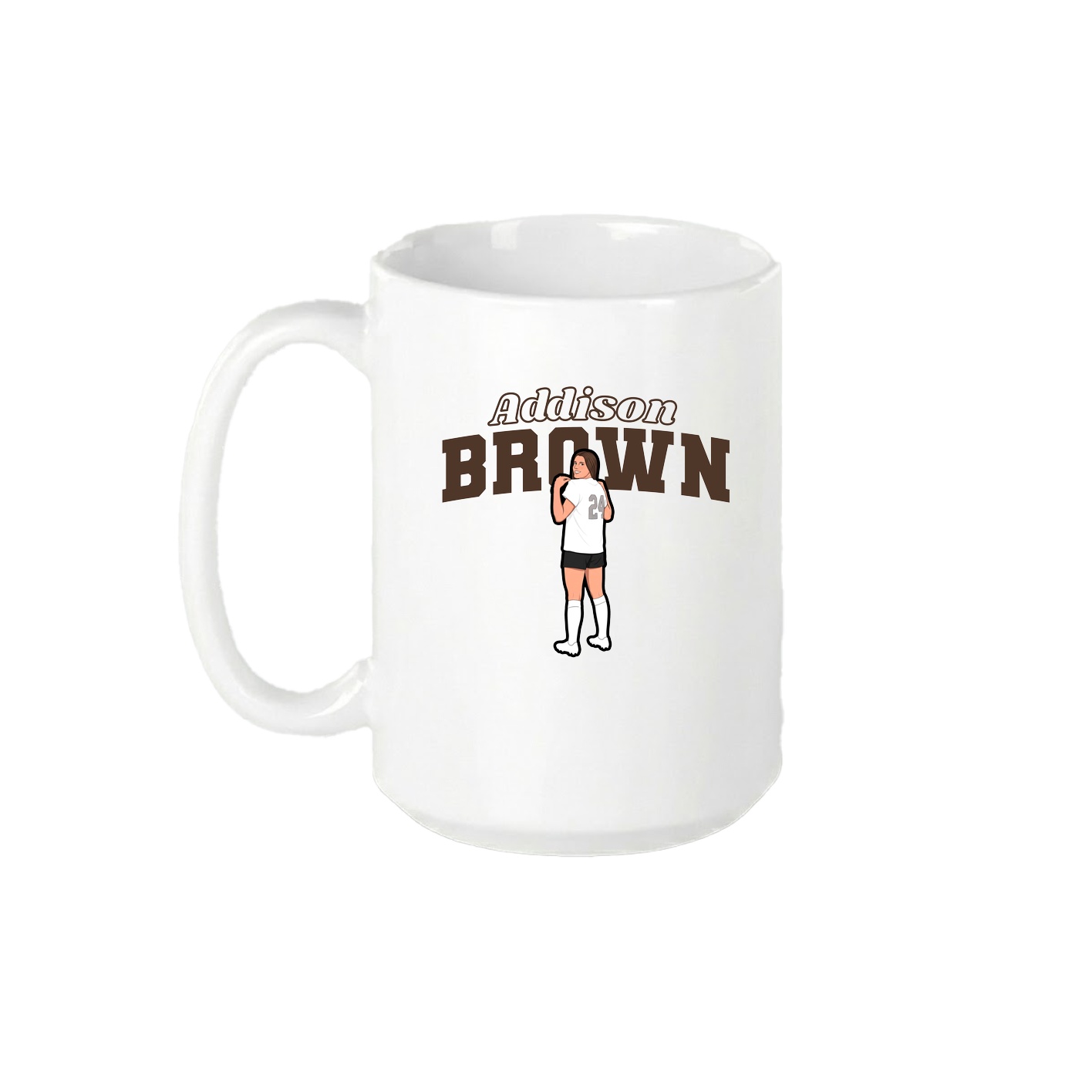 15oz Coffee Mug — Name Arch in White