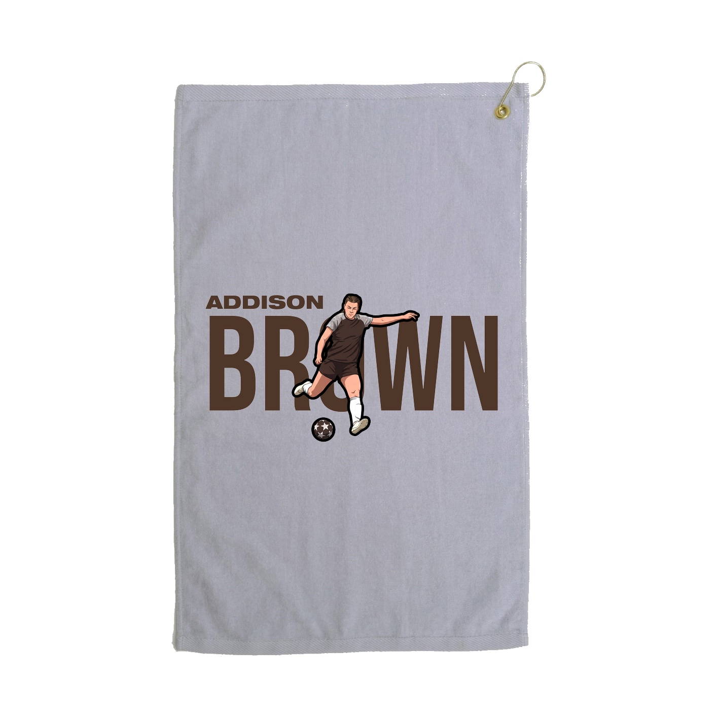 Golf Towel — Player Name in Grey