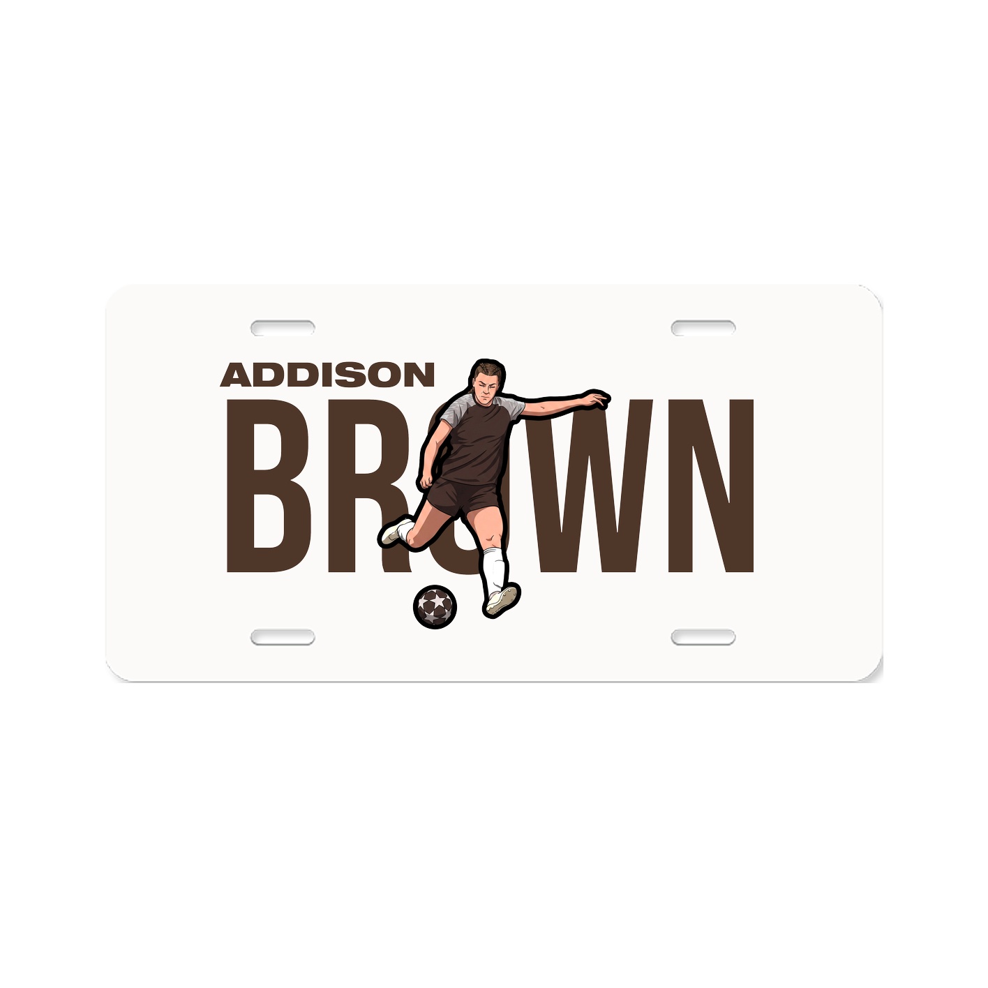 License Plate — Player Name in Classic