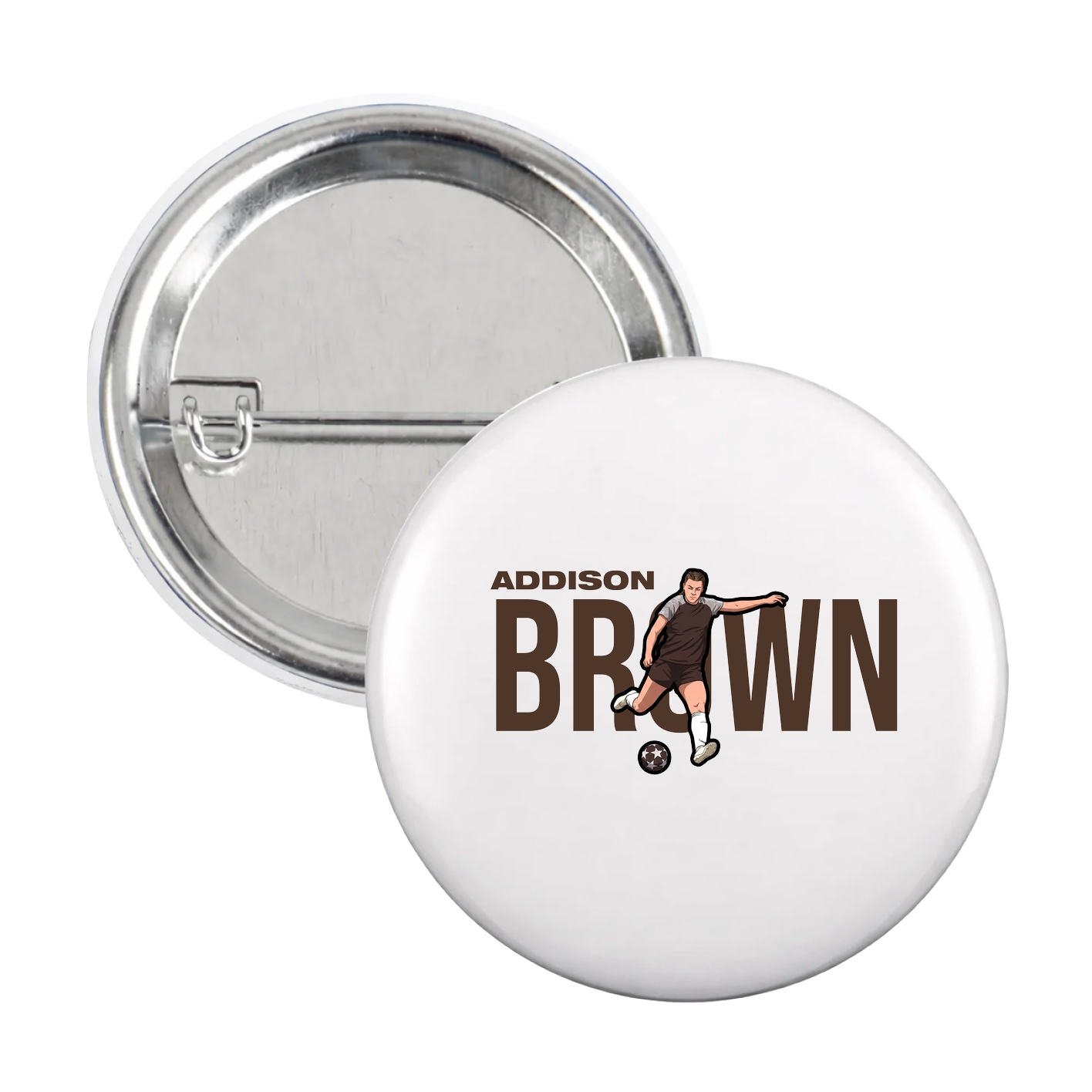 Game Day Button — Player Name in White