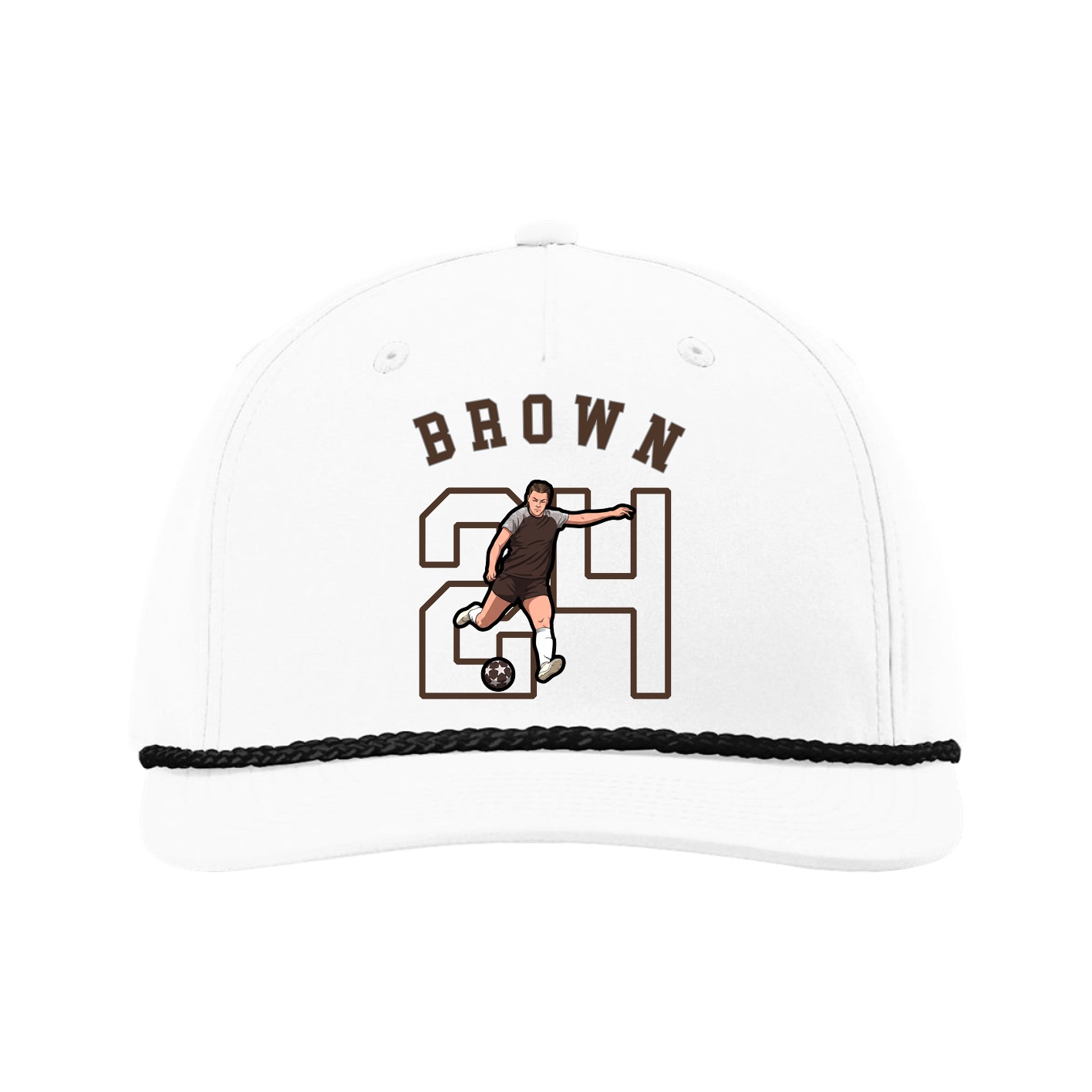 Five-Panel Classic Rope Cap — Shirsey Arch in White