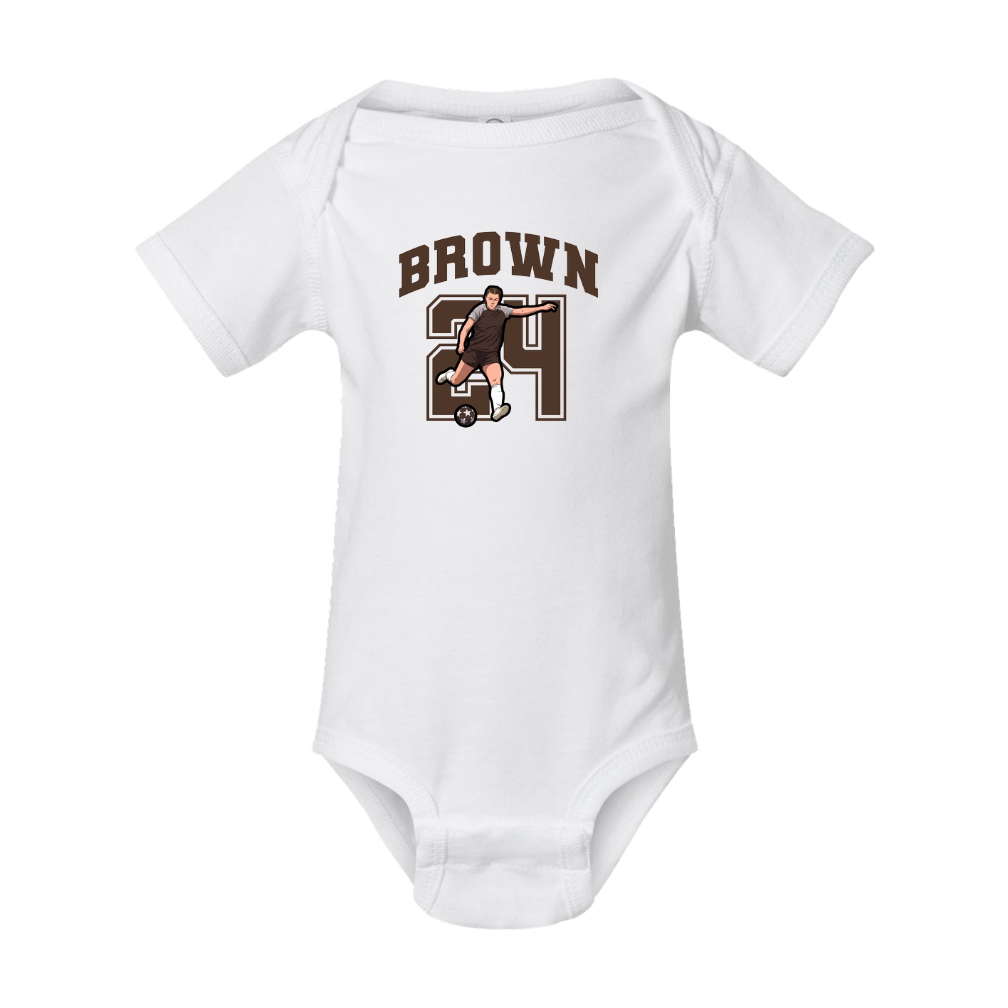 Baby Onesie — Number in White