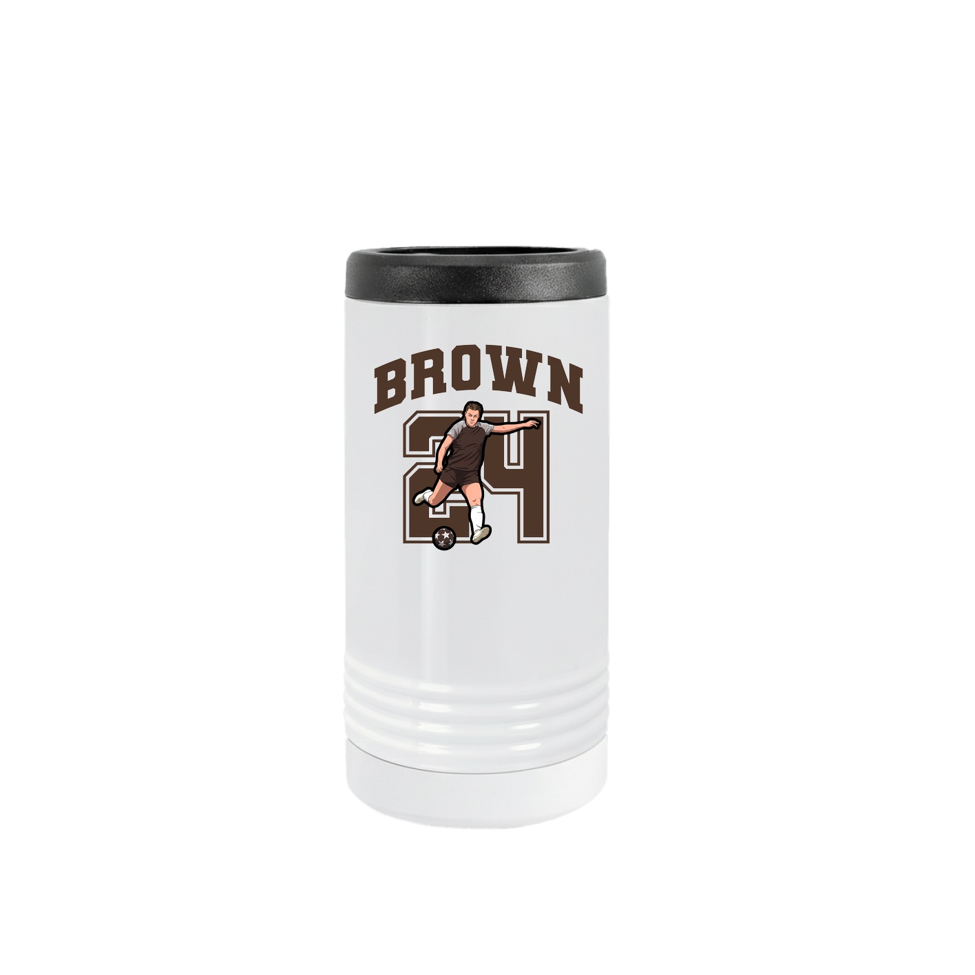Slim Beverage Holder — Number in White