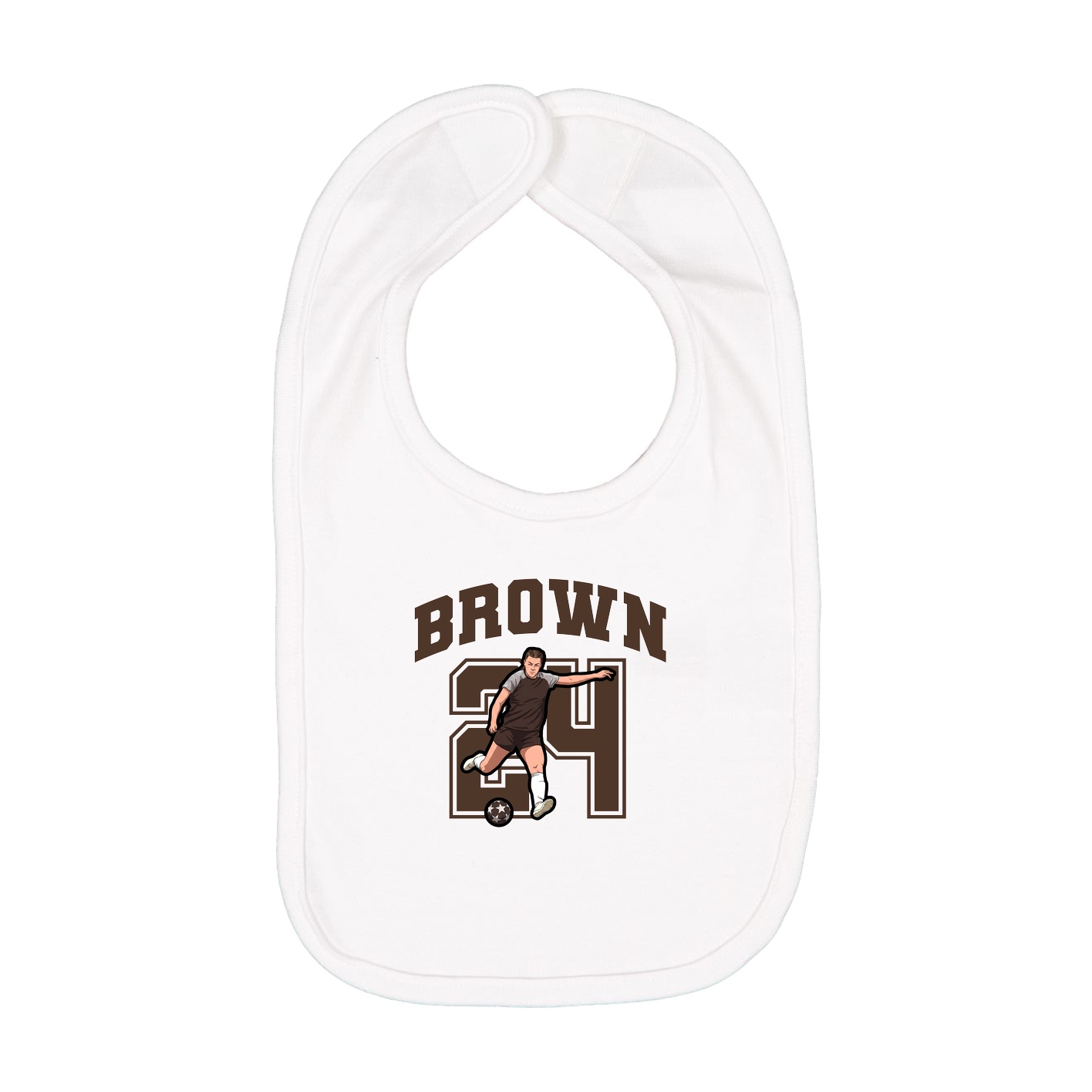 Infant Bib — Number in White