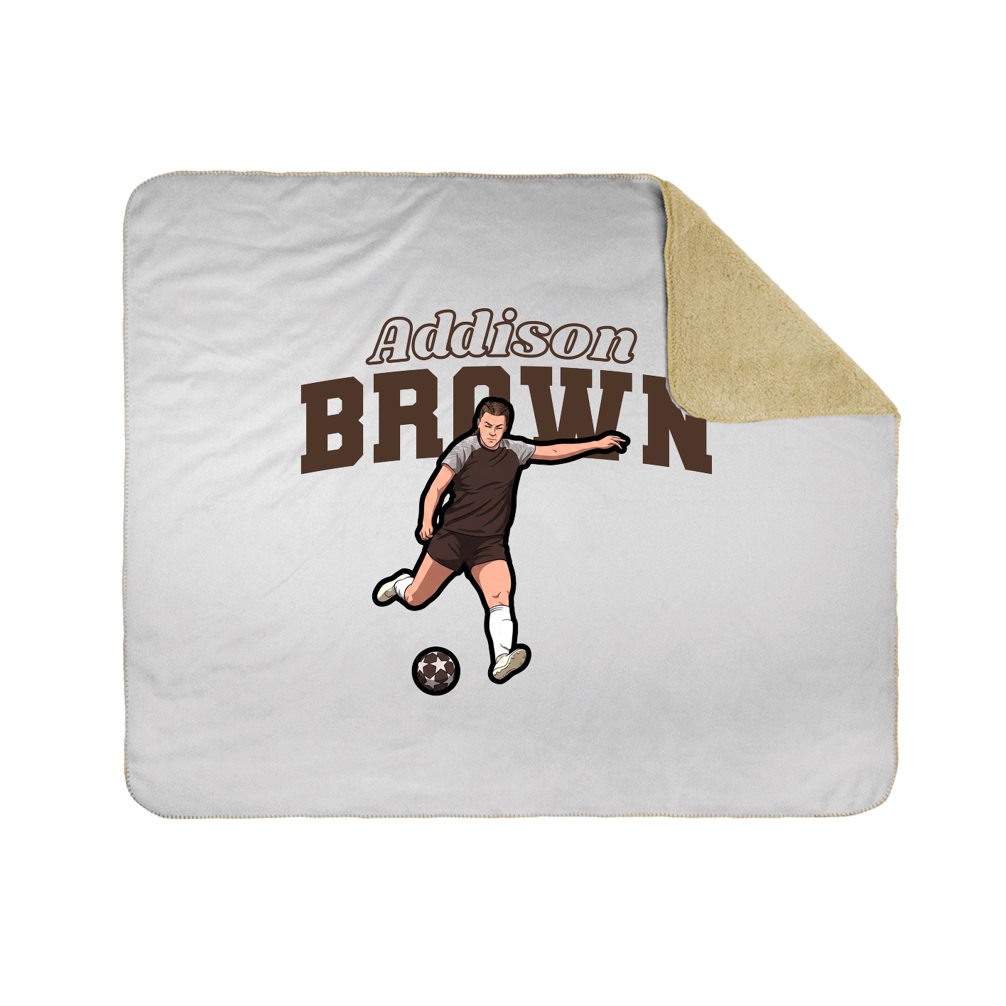 Throw Blanket — Name Arch in White