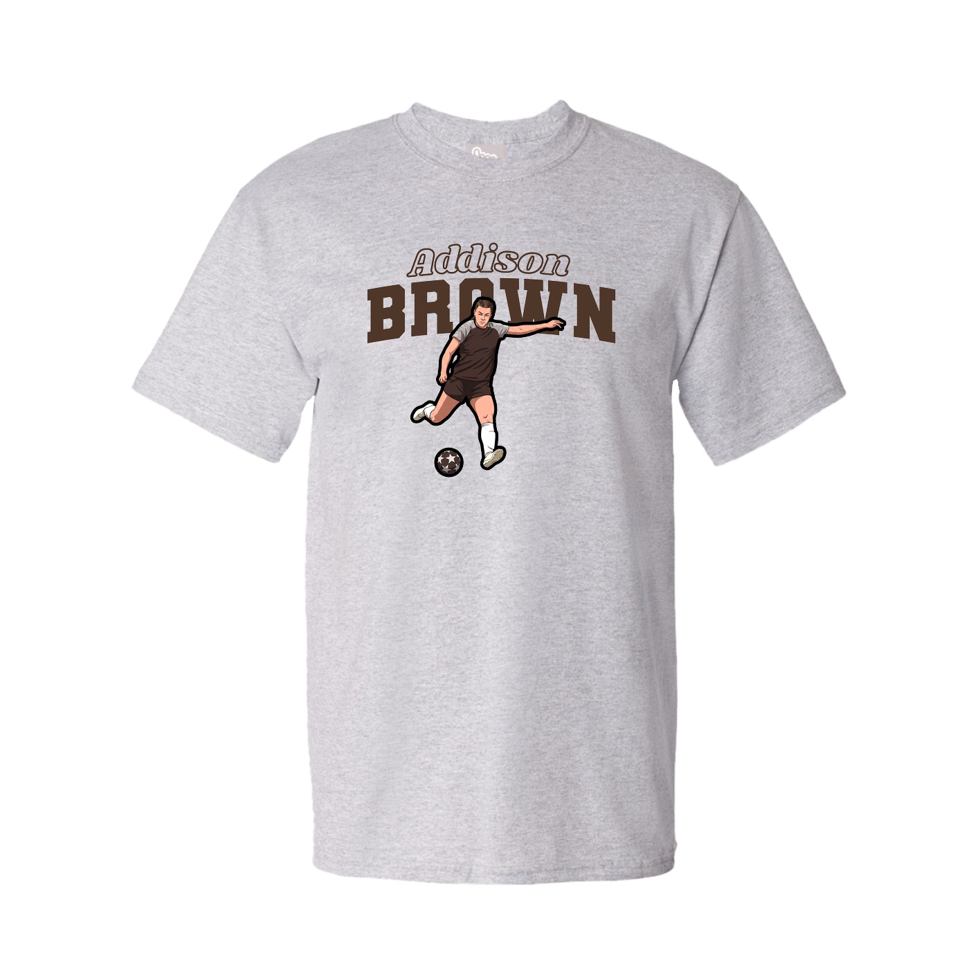 Youth Tee — Name Arch in Grey