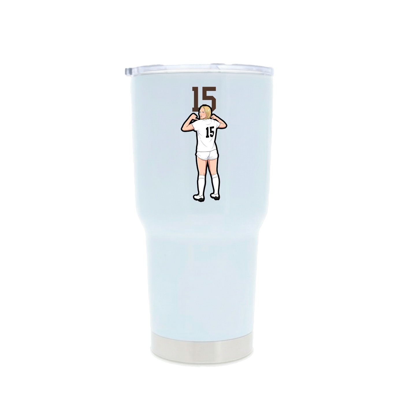 30oz Stainless Steel Tumbler — Number Top in White