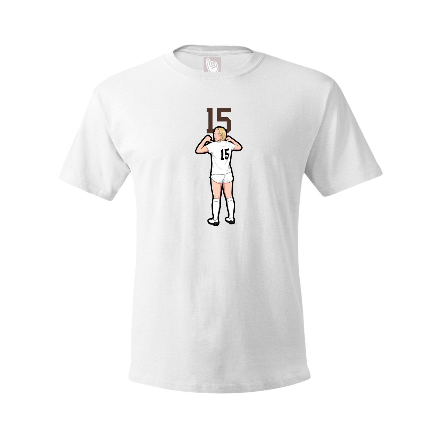 Youth Tee — Number Top in White