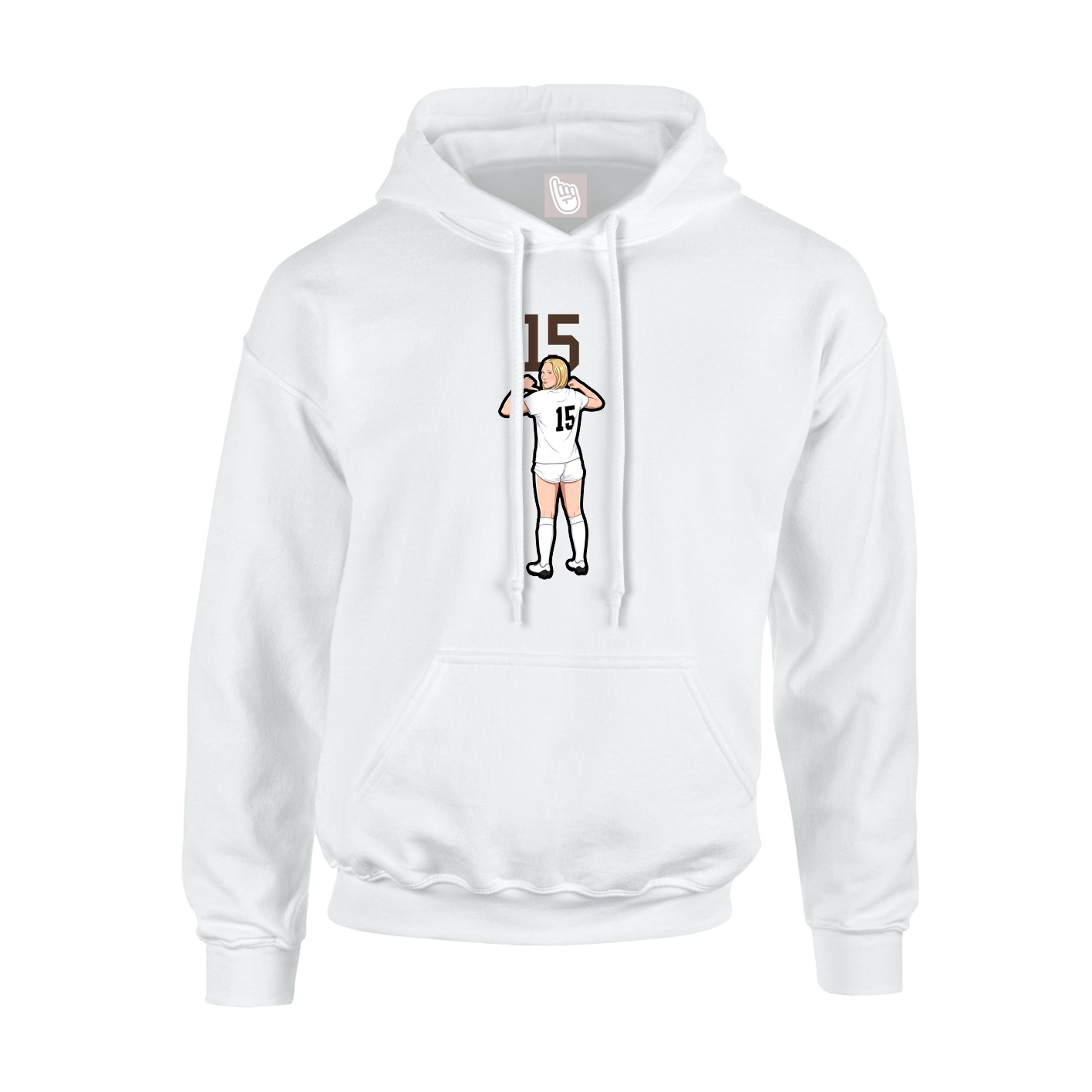 Hoodie — Number Top in White