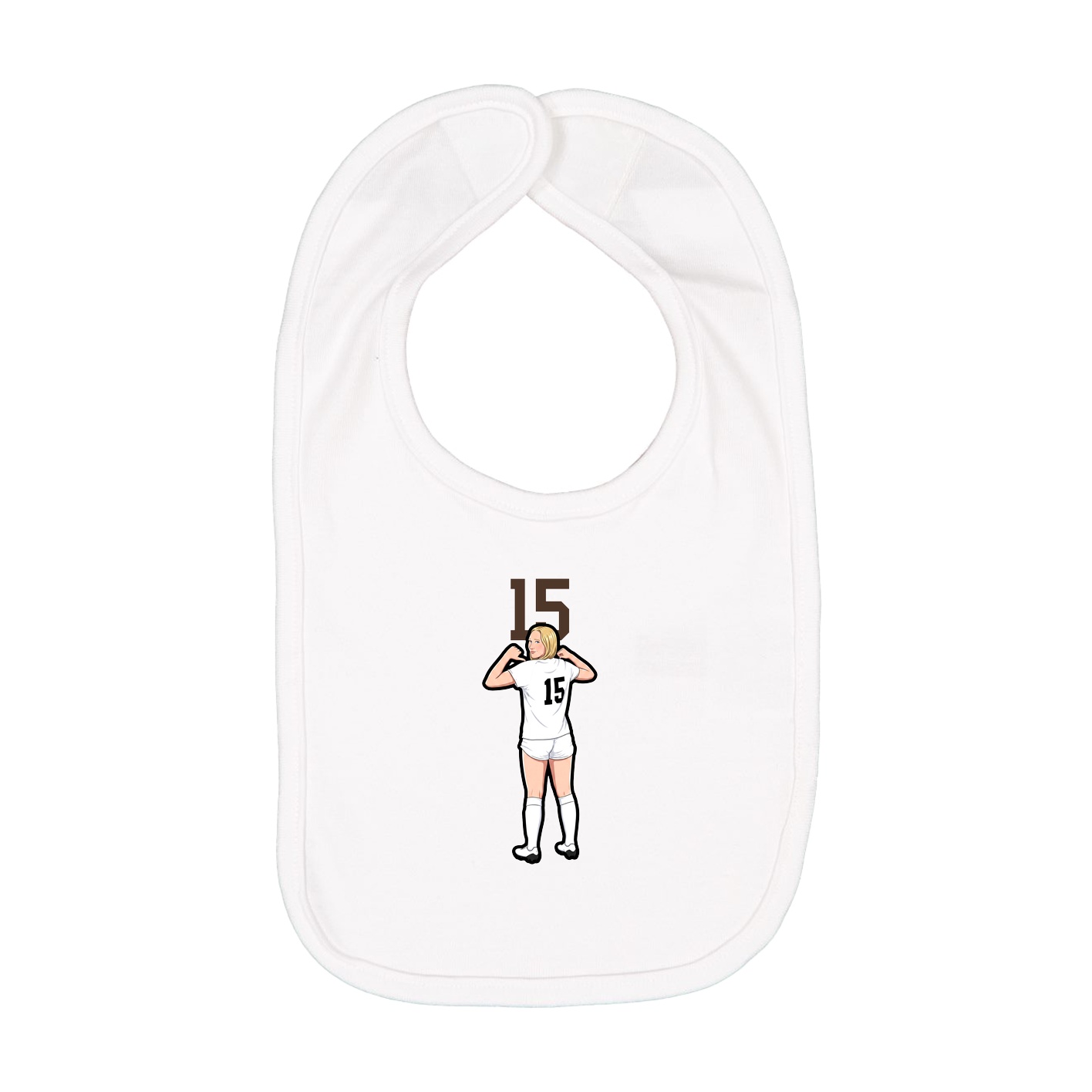 Infant Bib — Number Top in White