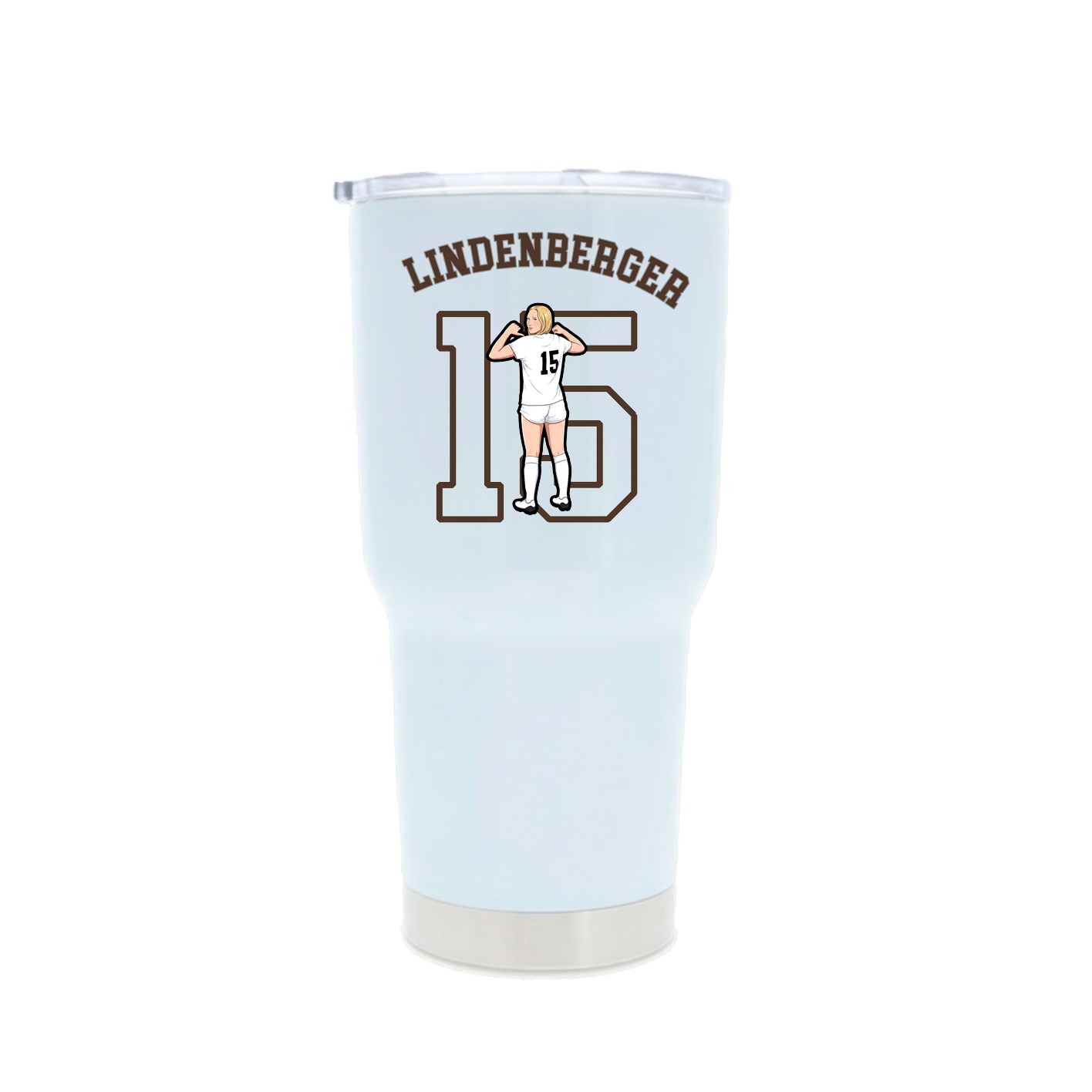 30oz Stainless Steel Tumbler — Shirsey Arch in White