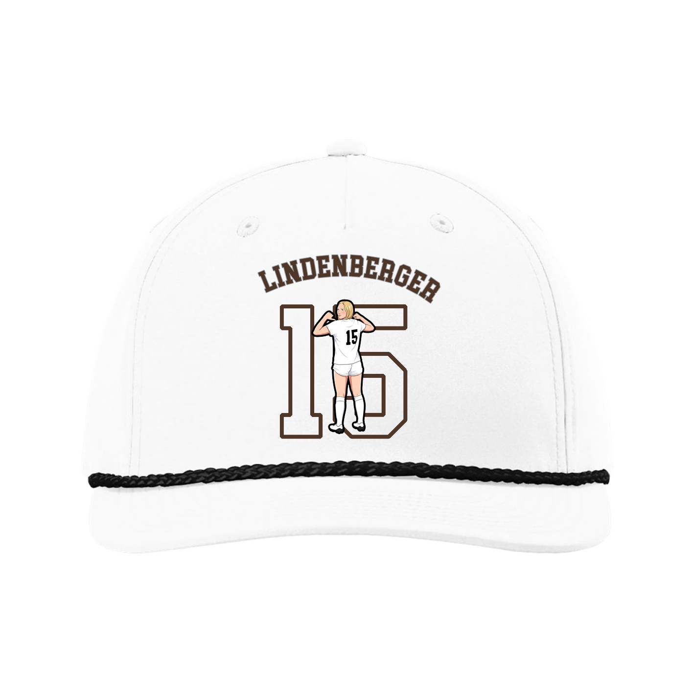 Five-Panel Classic Rope Cap — Shirsey Arch in White