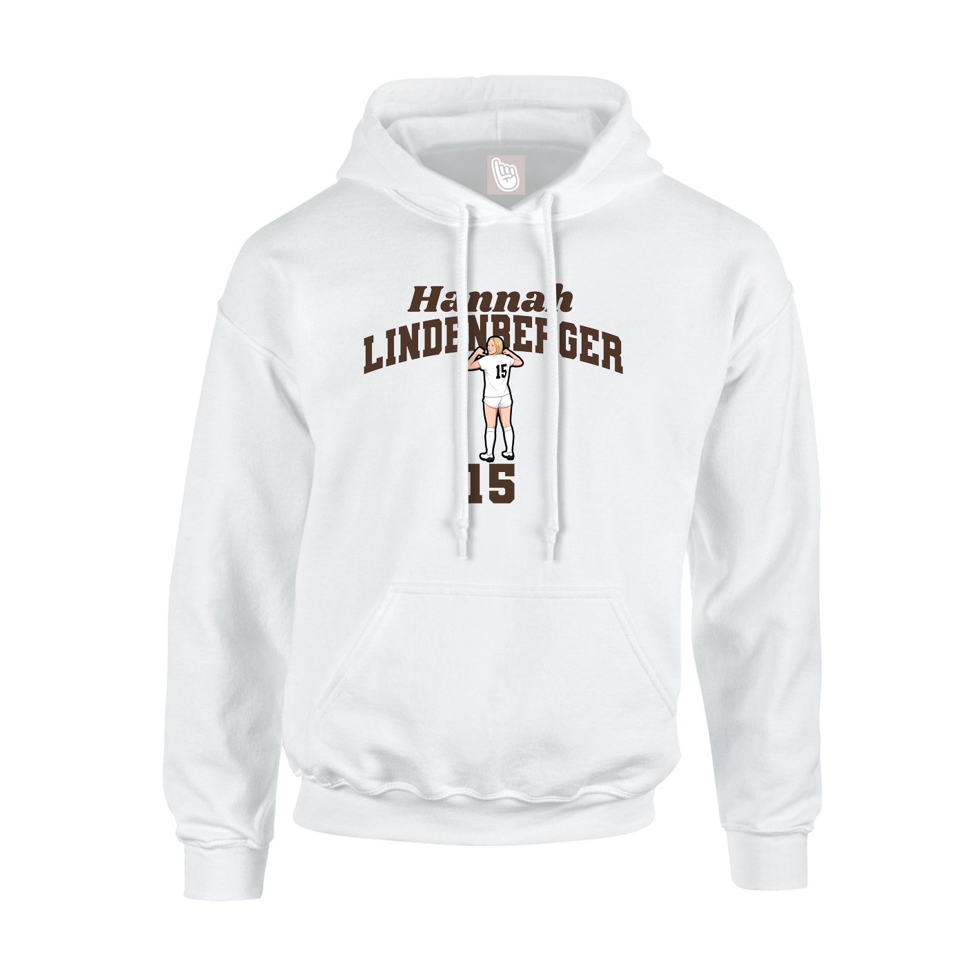 Youth Hoodie — Signature Arch in White