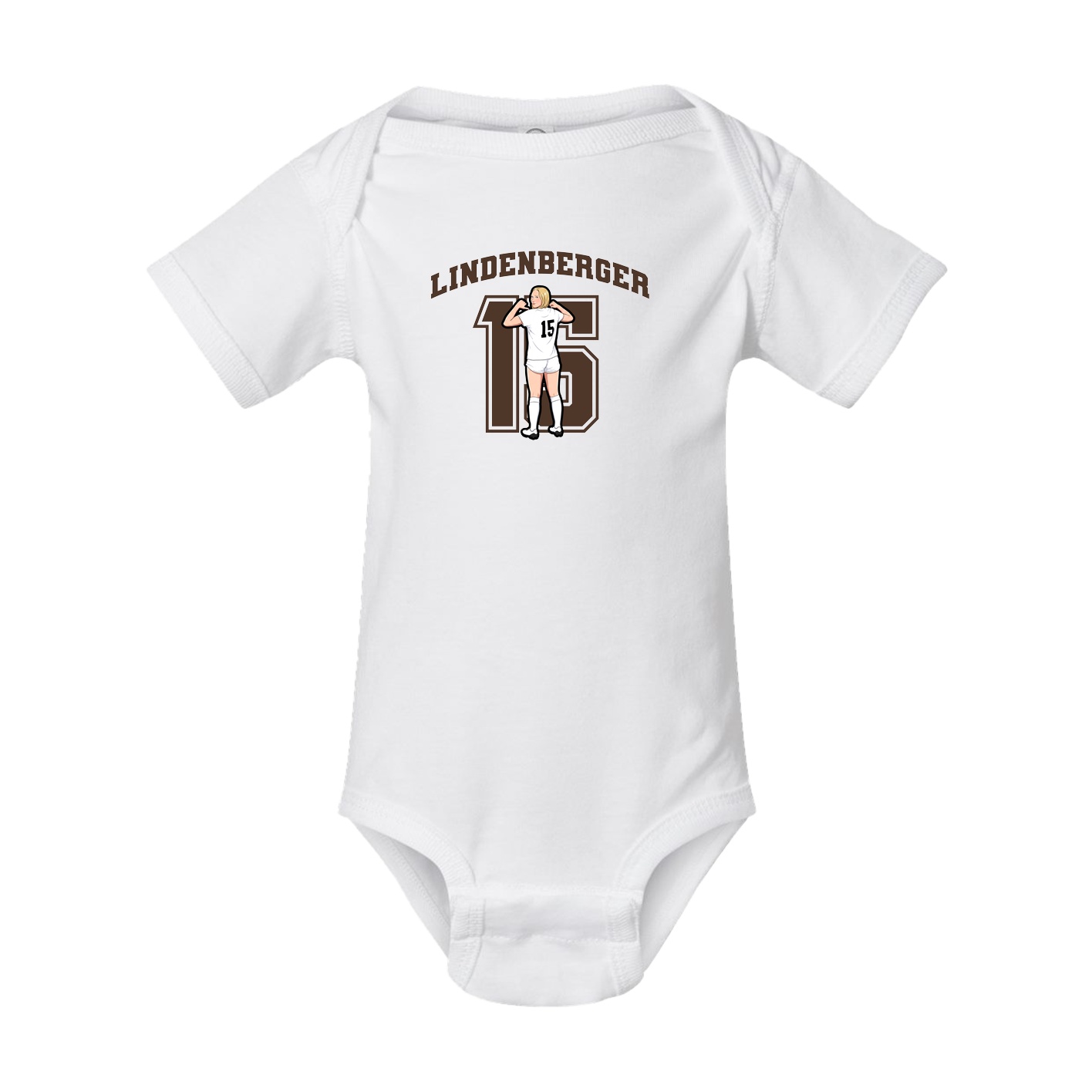 Baby Onesie — Number in White