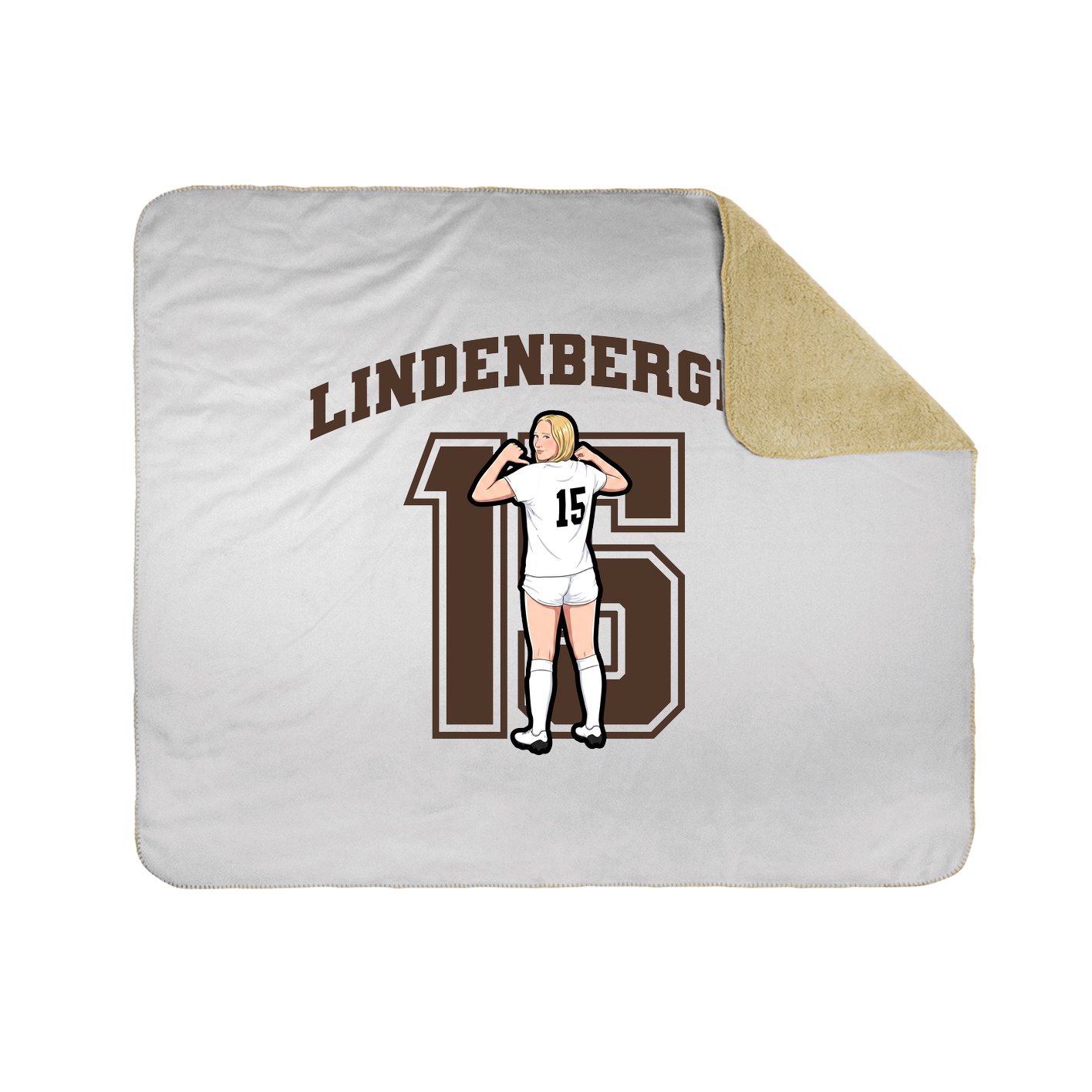 Throw Blanket — Number in White