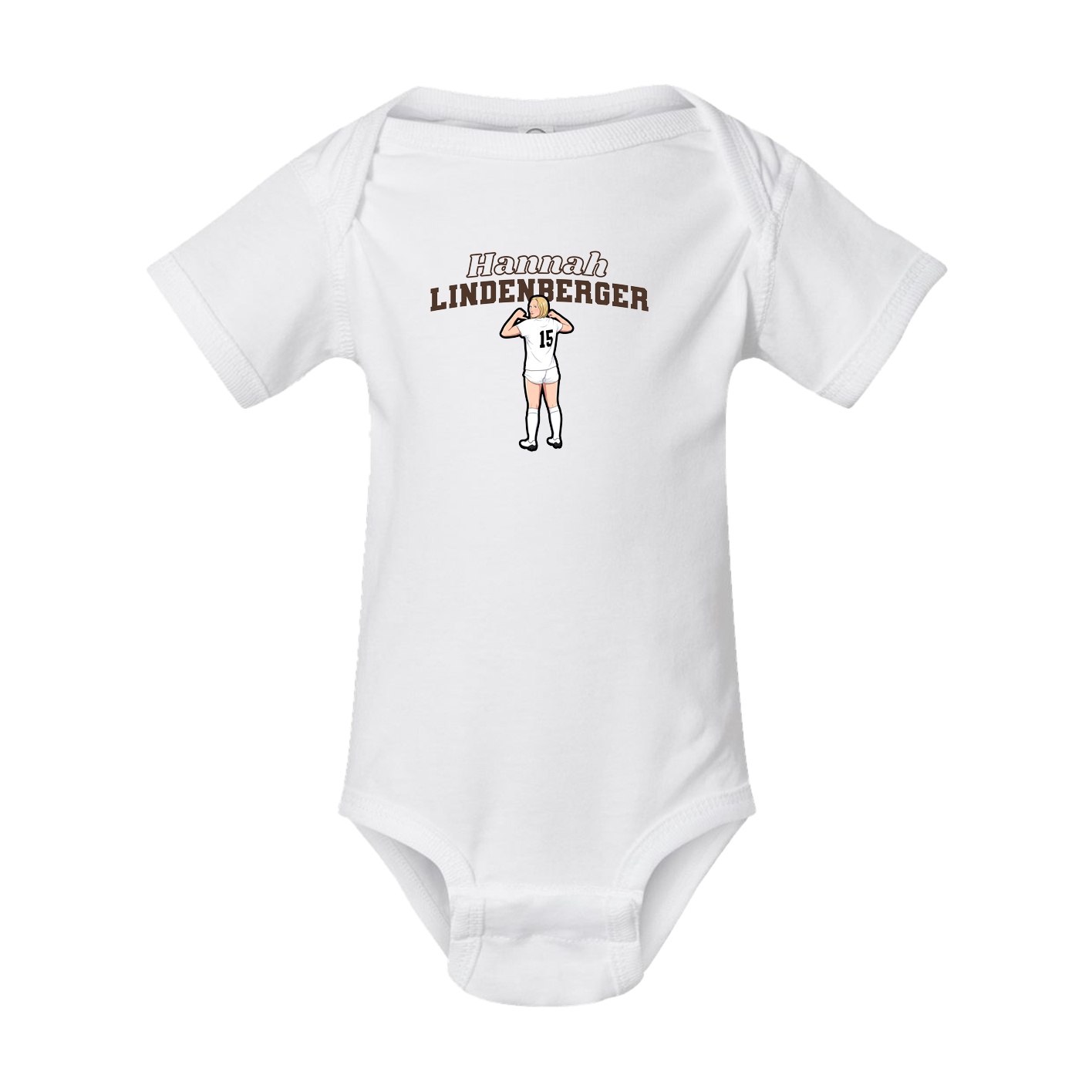 Baby Onesie — Name Arch in White
