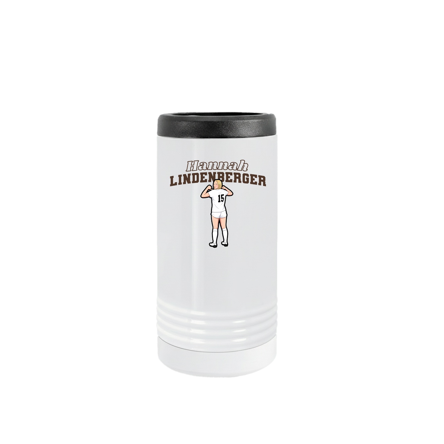 Slim Beverage Holder — Name Arch in White