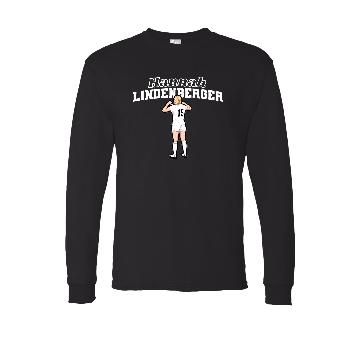 Long Sleeve Tee — Name Arch in Black