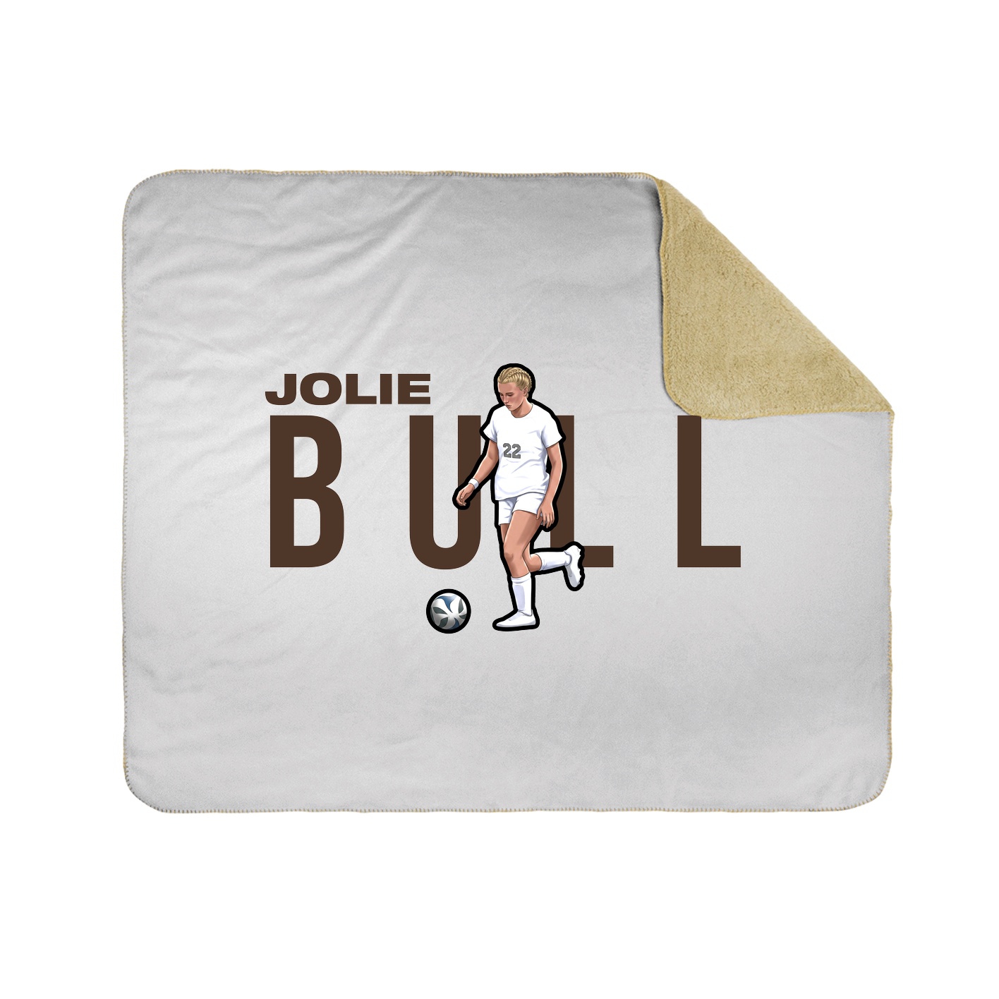 Throw Blanket — Player Name in White