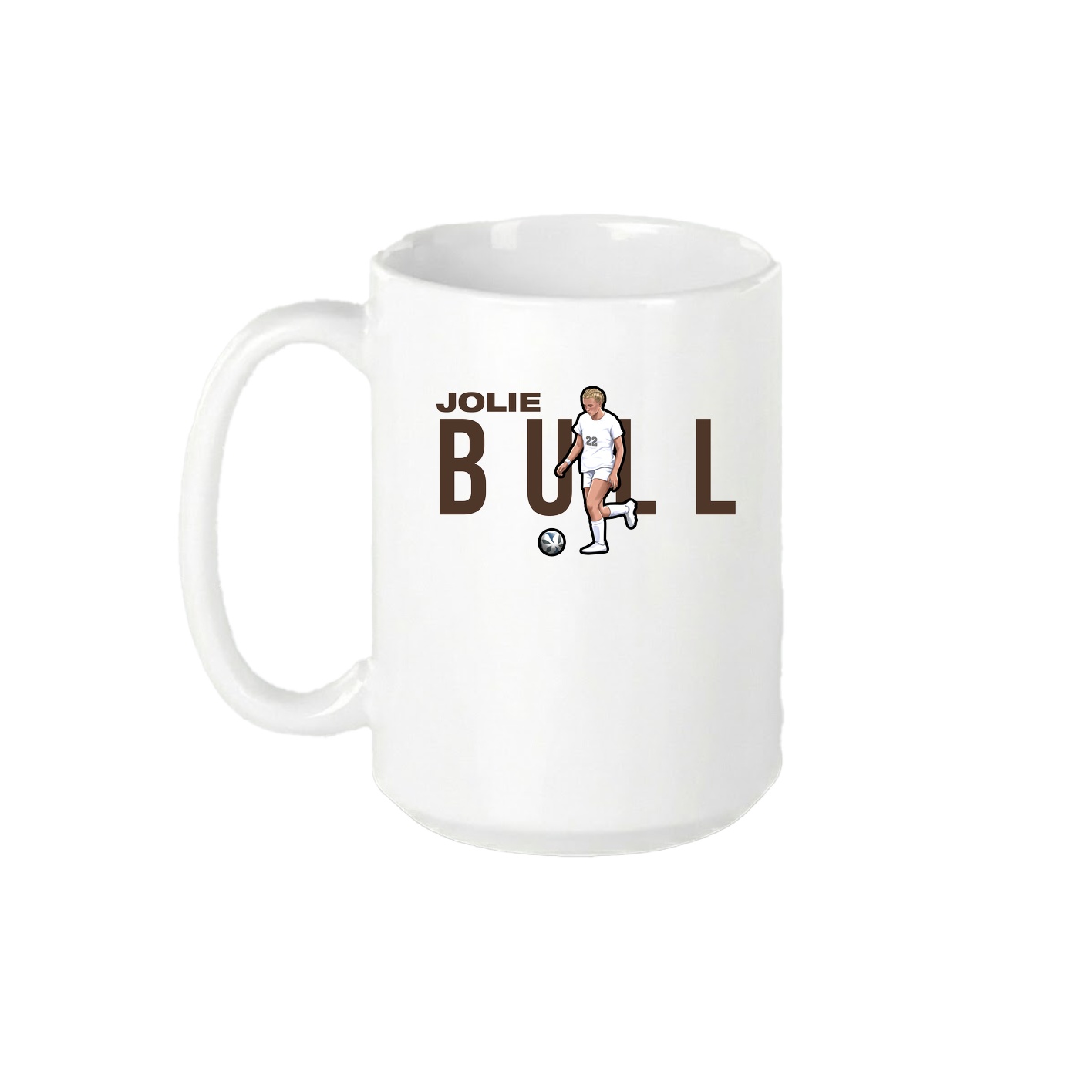 15oz Coffee Mug — Player Name in White