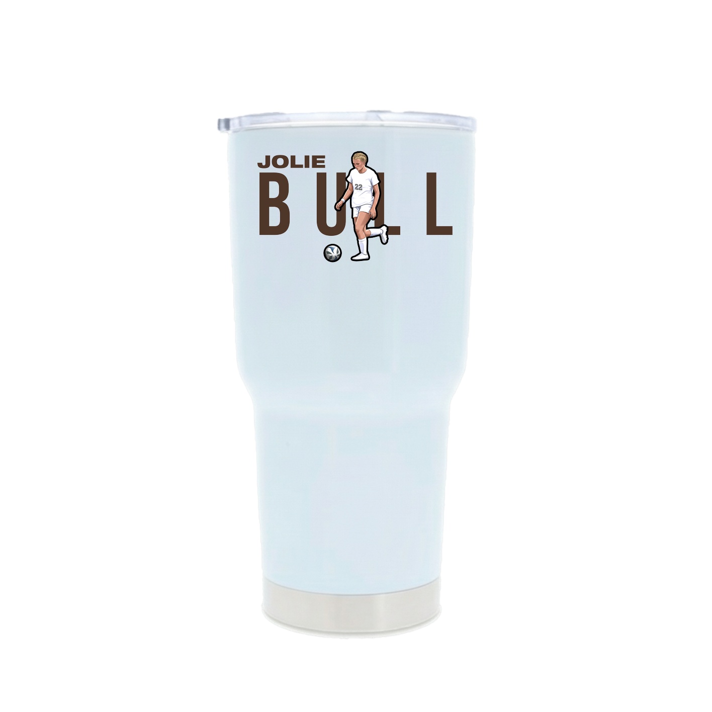 30oz Stainless Steel Tumbler — Player Name in White