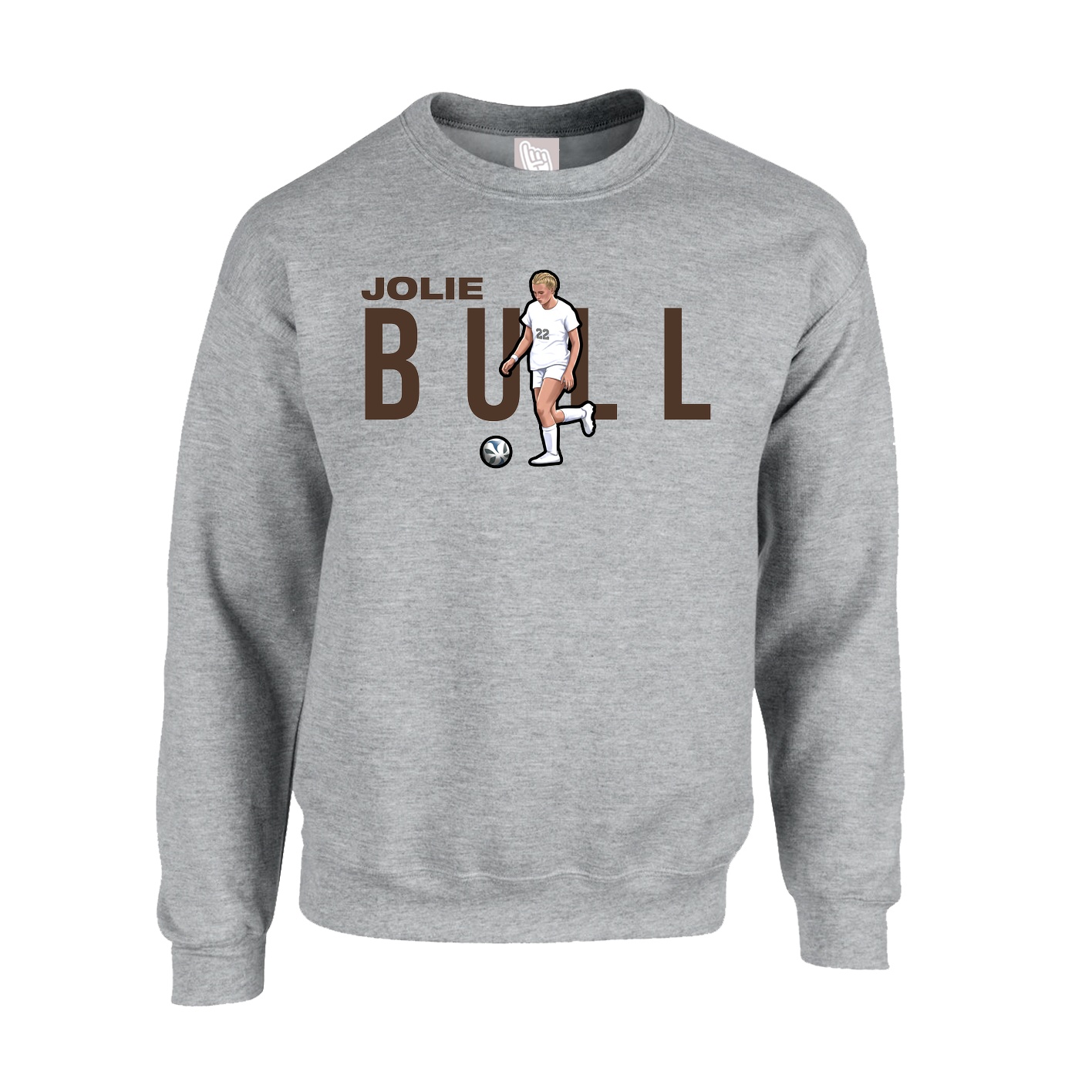 Fleece Crew — Player Name in Grey
