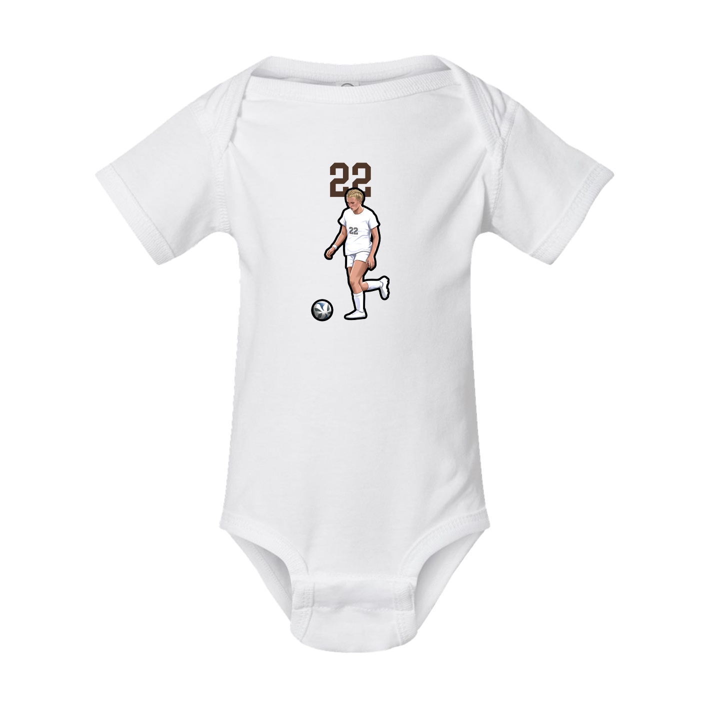 Baby Onesie — Number Top in White