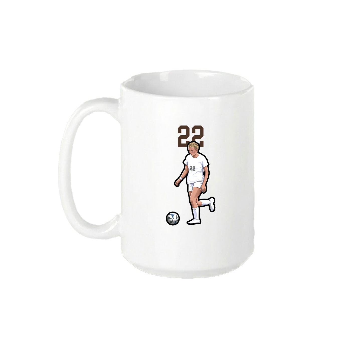 15oz Coffee Mug — Number Top in White