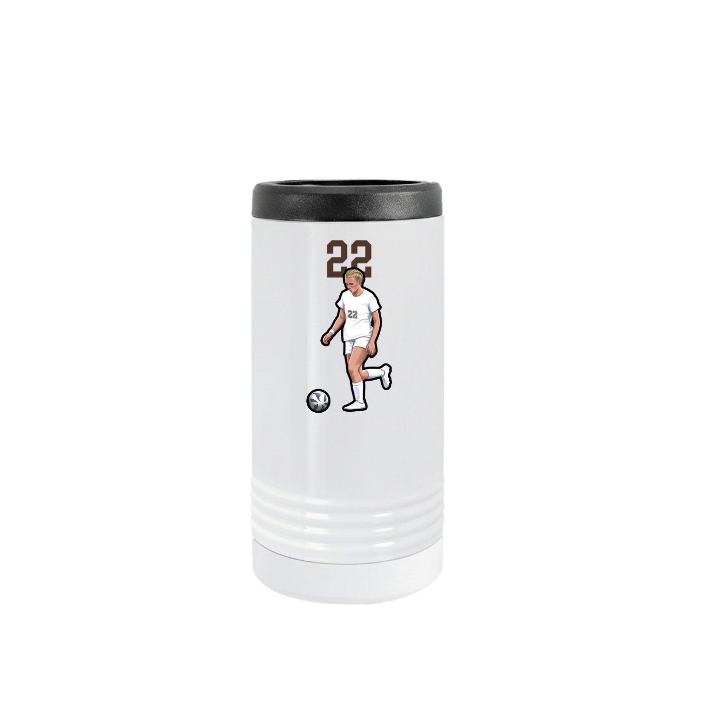Slim Beverage Holder — Number Top in White