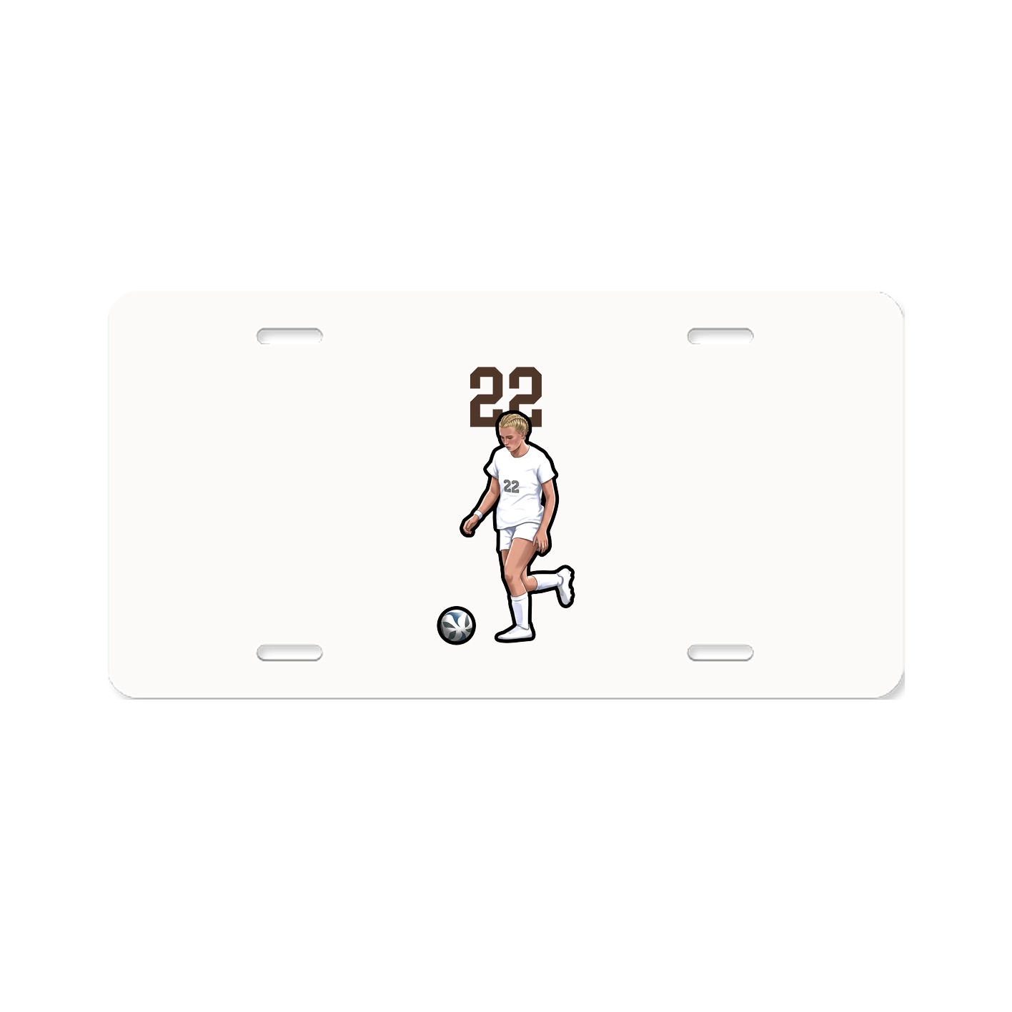 License Plate — Number Top in Classic