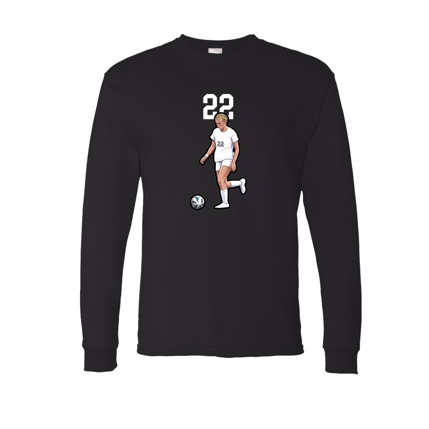 Long Sleeve Tee — Number Top in Black