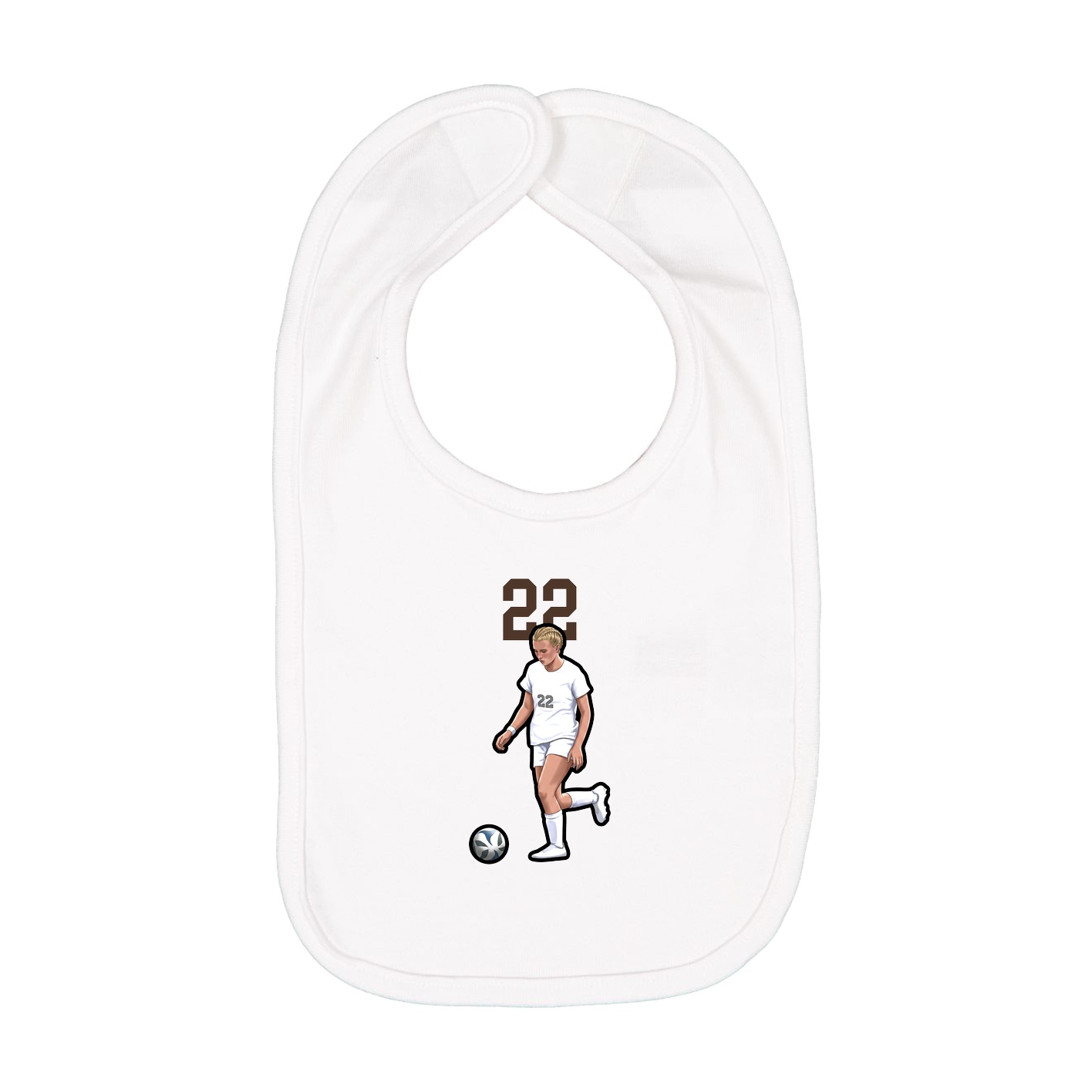 Infant Bib — Number Top in White