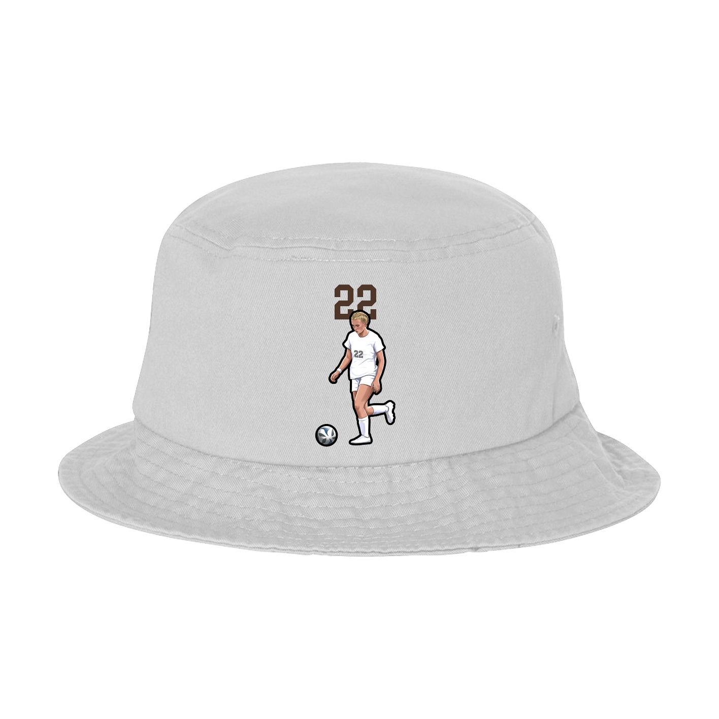 Bucket Cap — Number Top in White