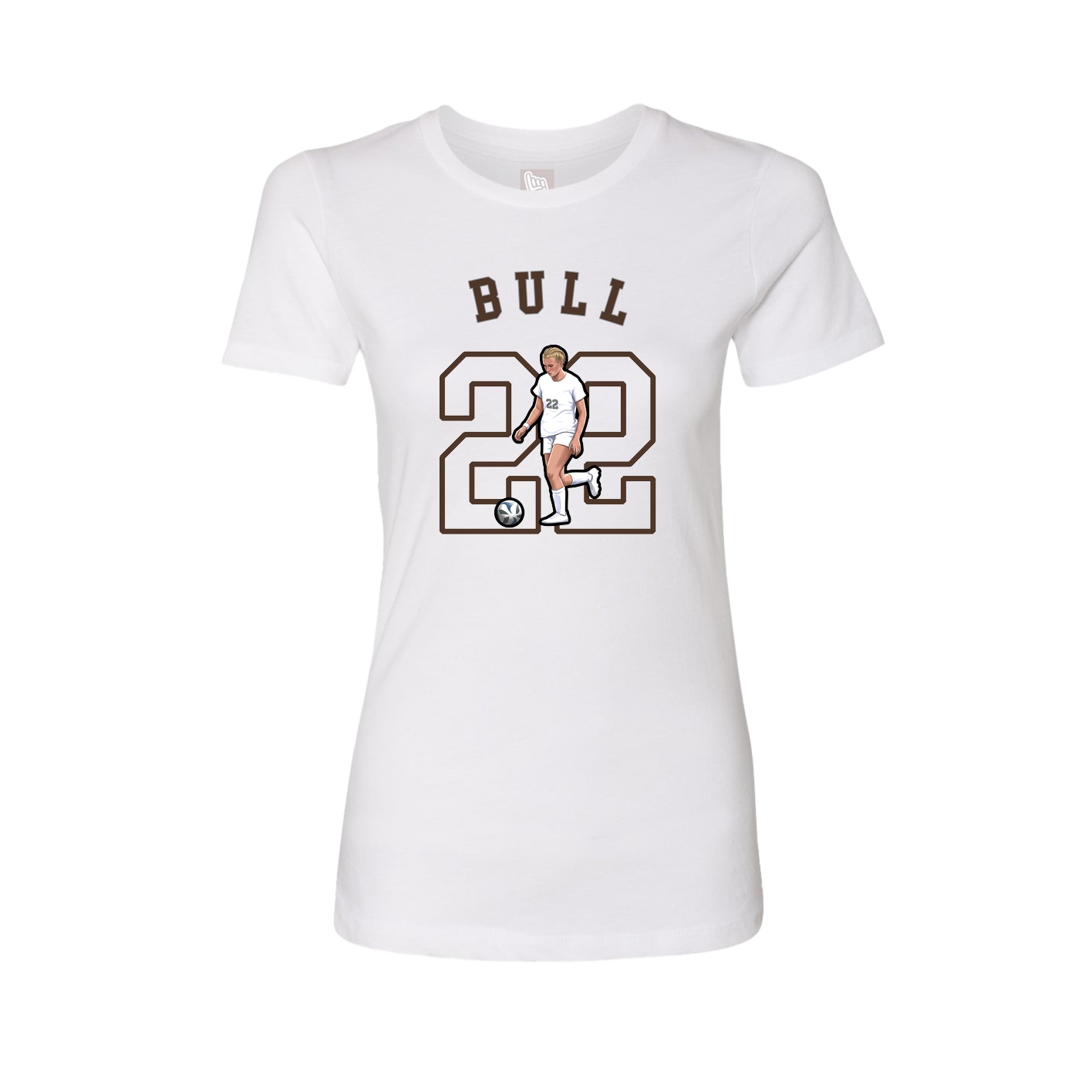 Fitted Women's Tee — Shirsey Arch in White