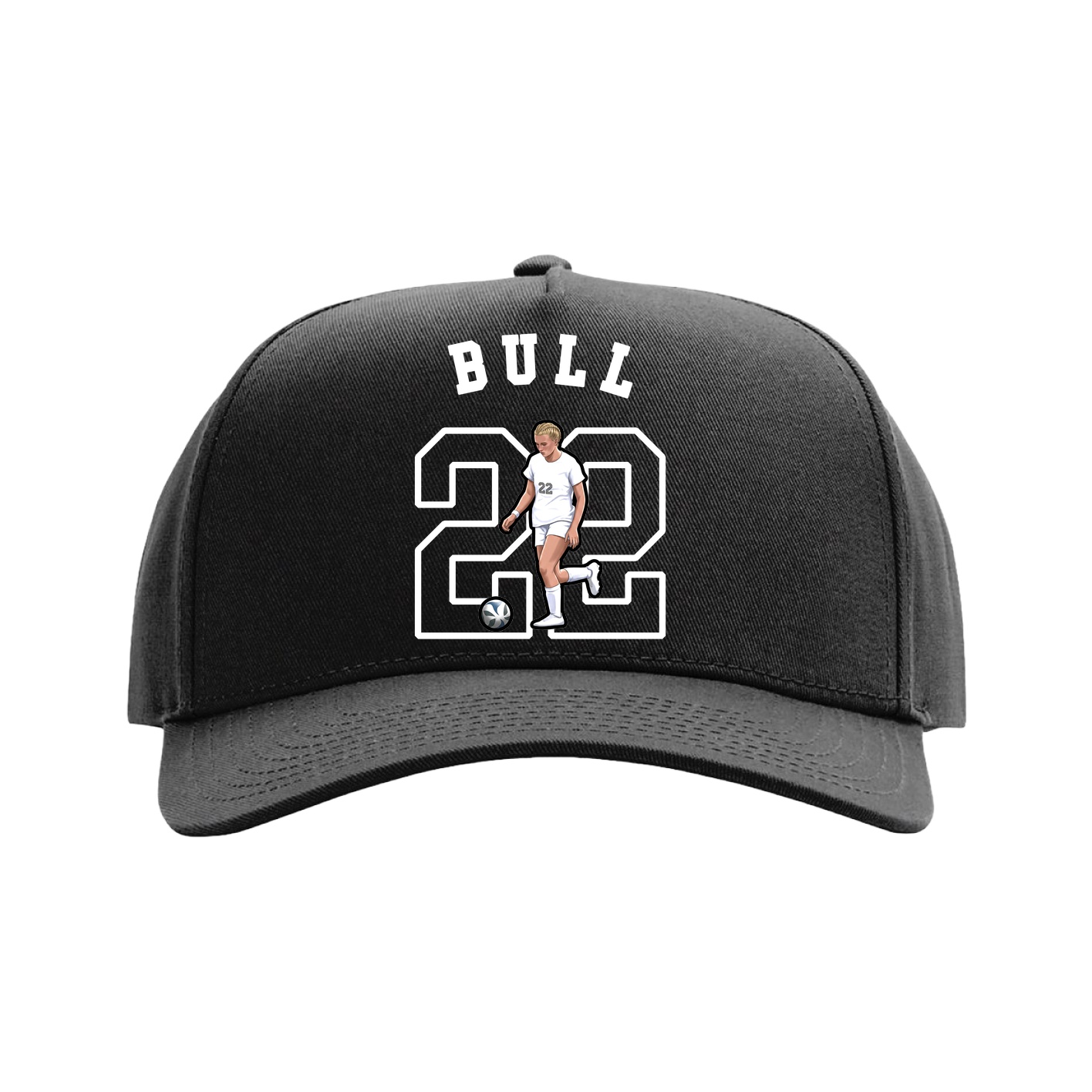 Full Fabric Five-Panel Champ Cap — Shirsey Arch in Black
