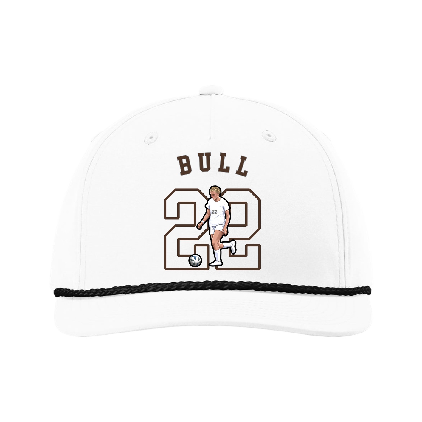 Five-Panel Classic Rope Cap — Shirsey Arch in White