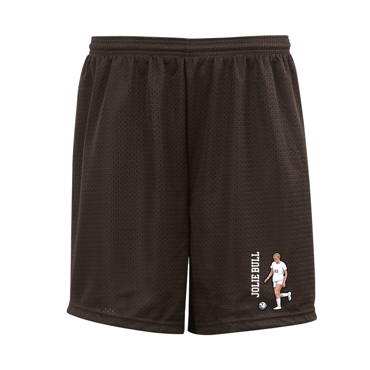 Shorts — Name Vertical in Brown