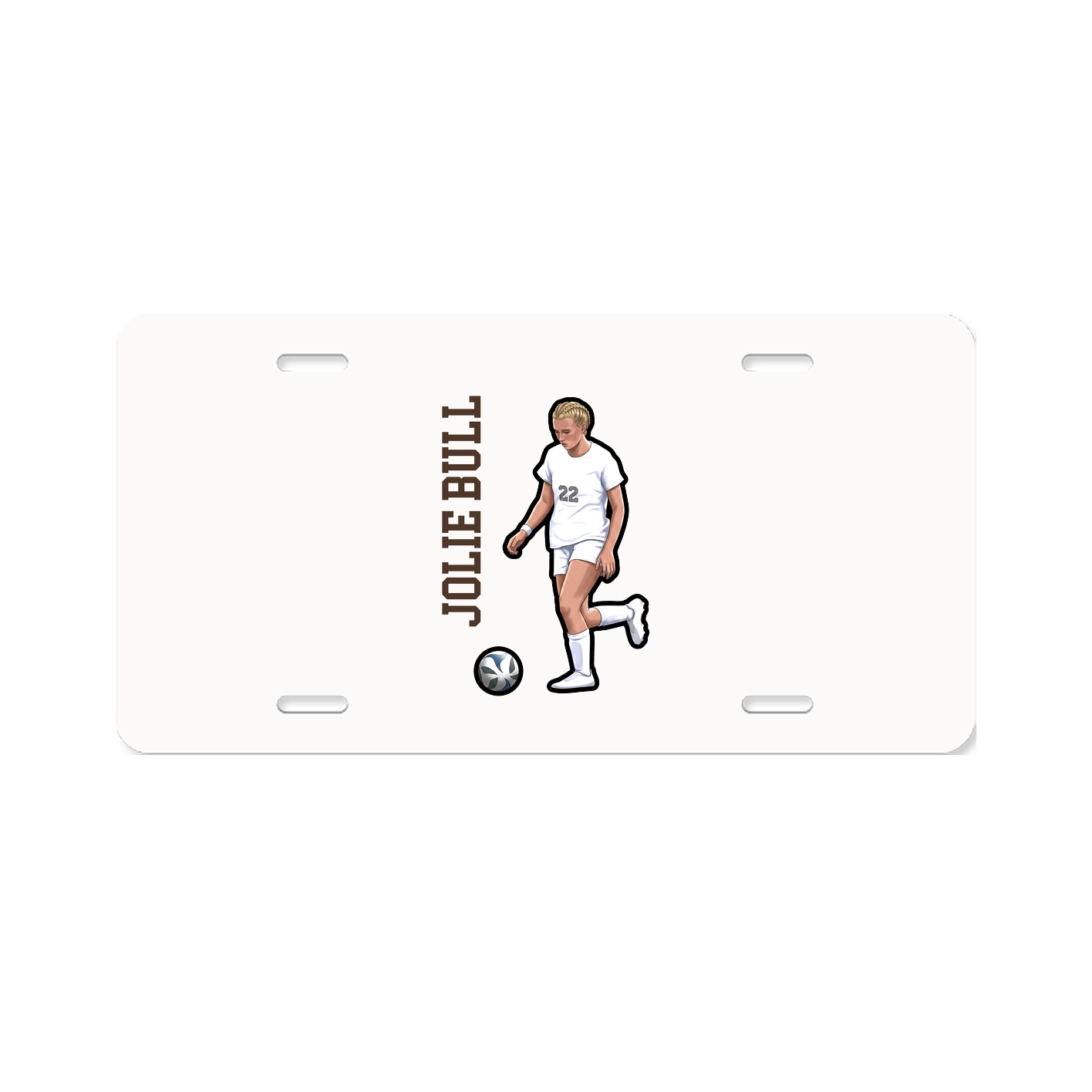 License Plate — Name Vertical in Classic