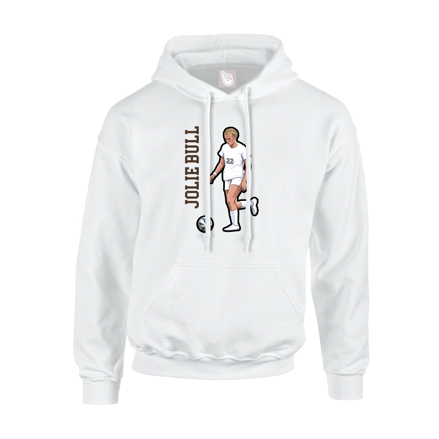Hoodie — Name Vertical in White