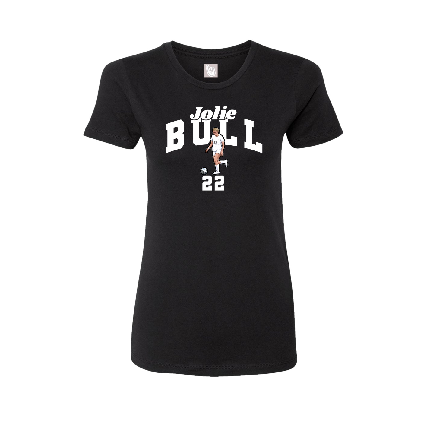 Fitted Women's Tee — Signature Arch in Black