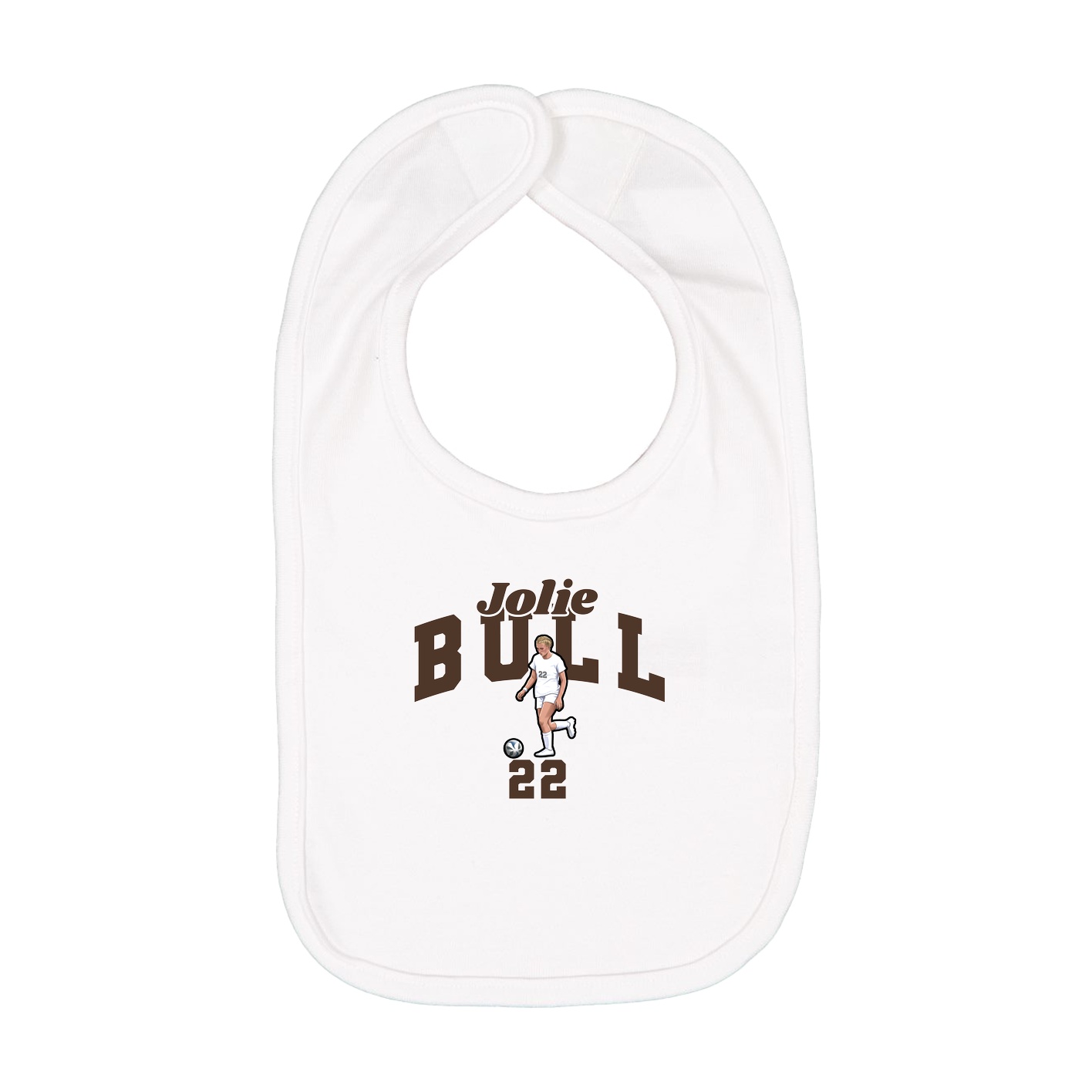 Infant Bib — Signature Arch in White