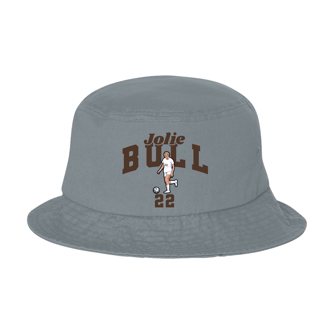 Bucket Cap — Signature Arch in Grey