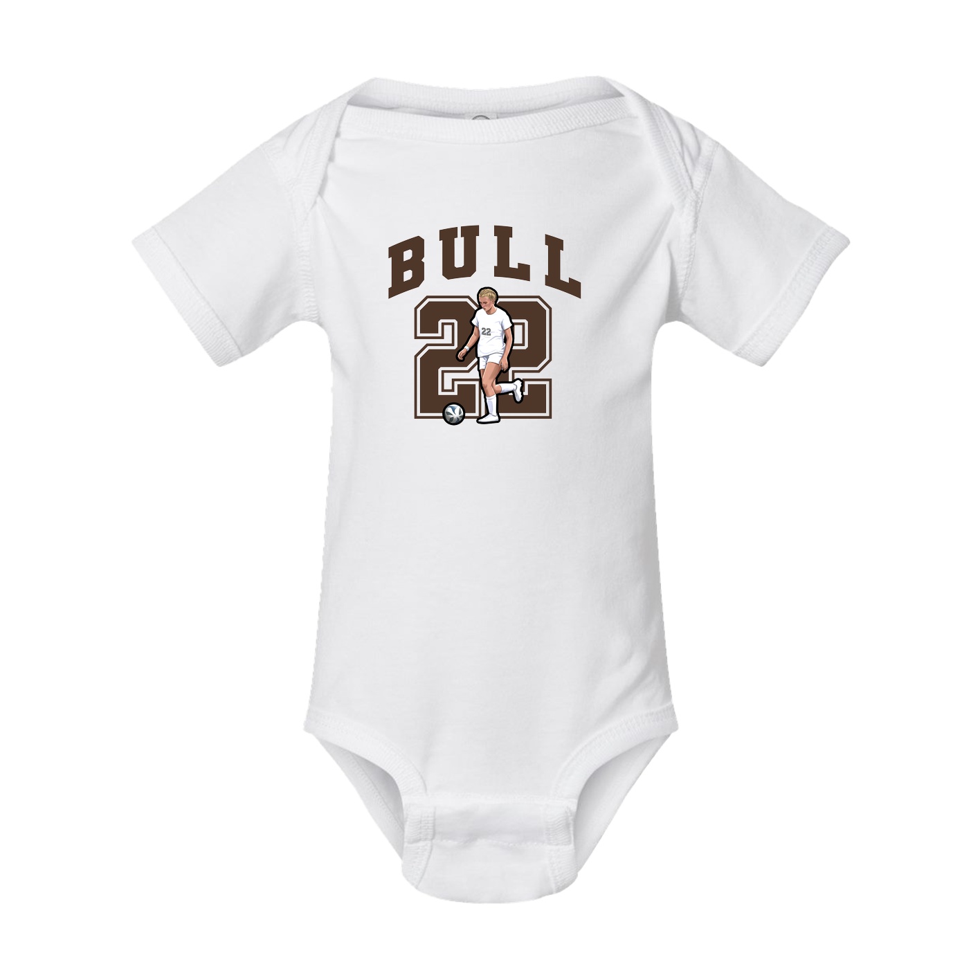 Baby Onesie — Number in White